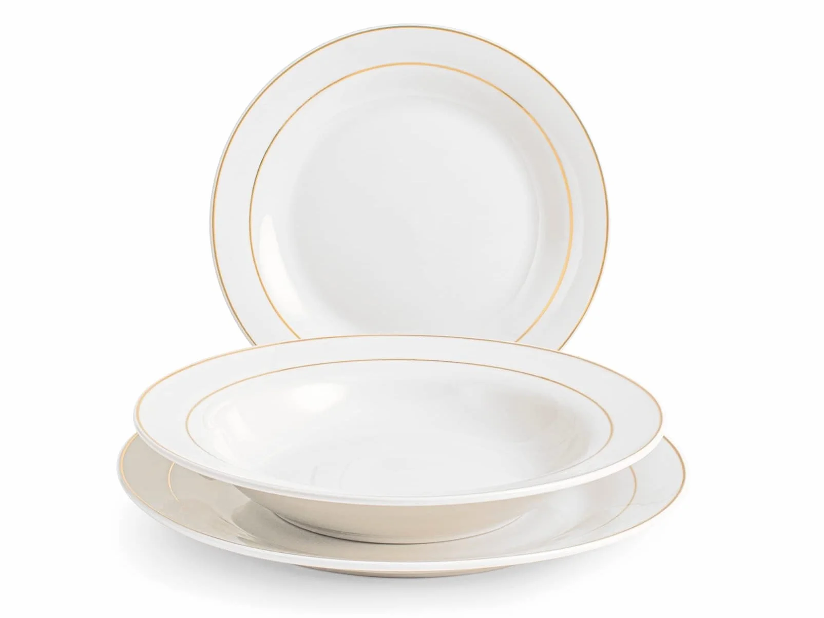 Home 9302700 Serwis stołowy Montpellier, Porcelana, 18-częściowy, Porcelana, biała