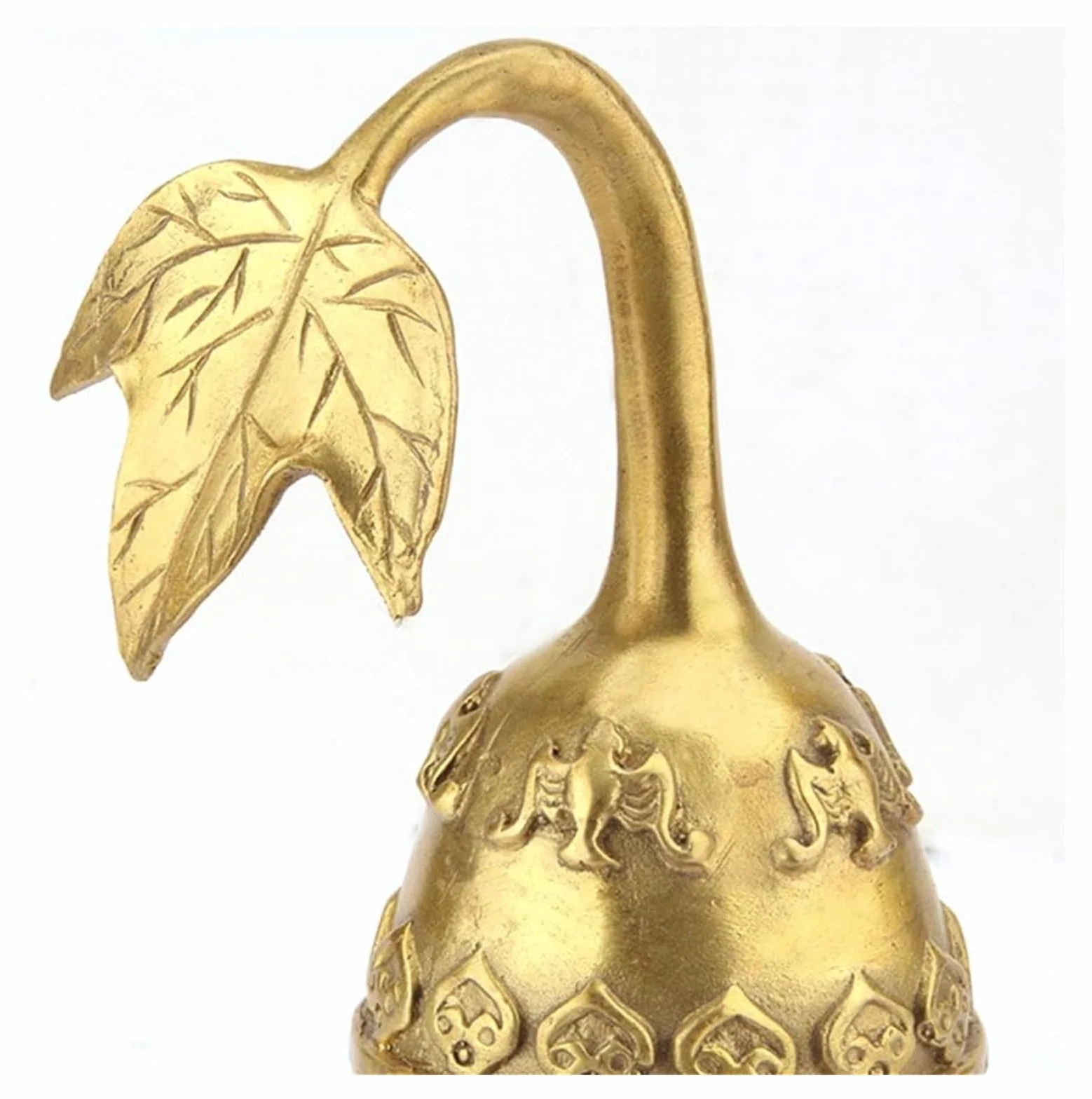 Tabletop Feng Shui Gold Brass Wu Lou Gourd Wealth Peaceful Copper Statue Chinese Charm Prosperity Decoration Figure
