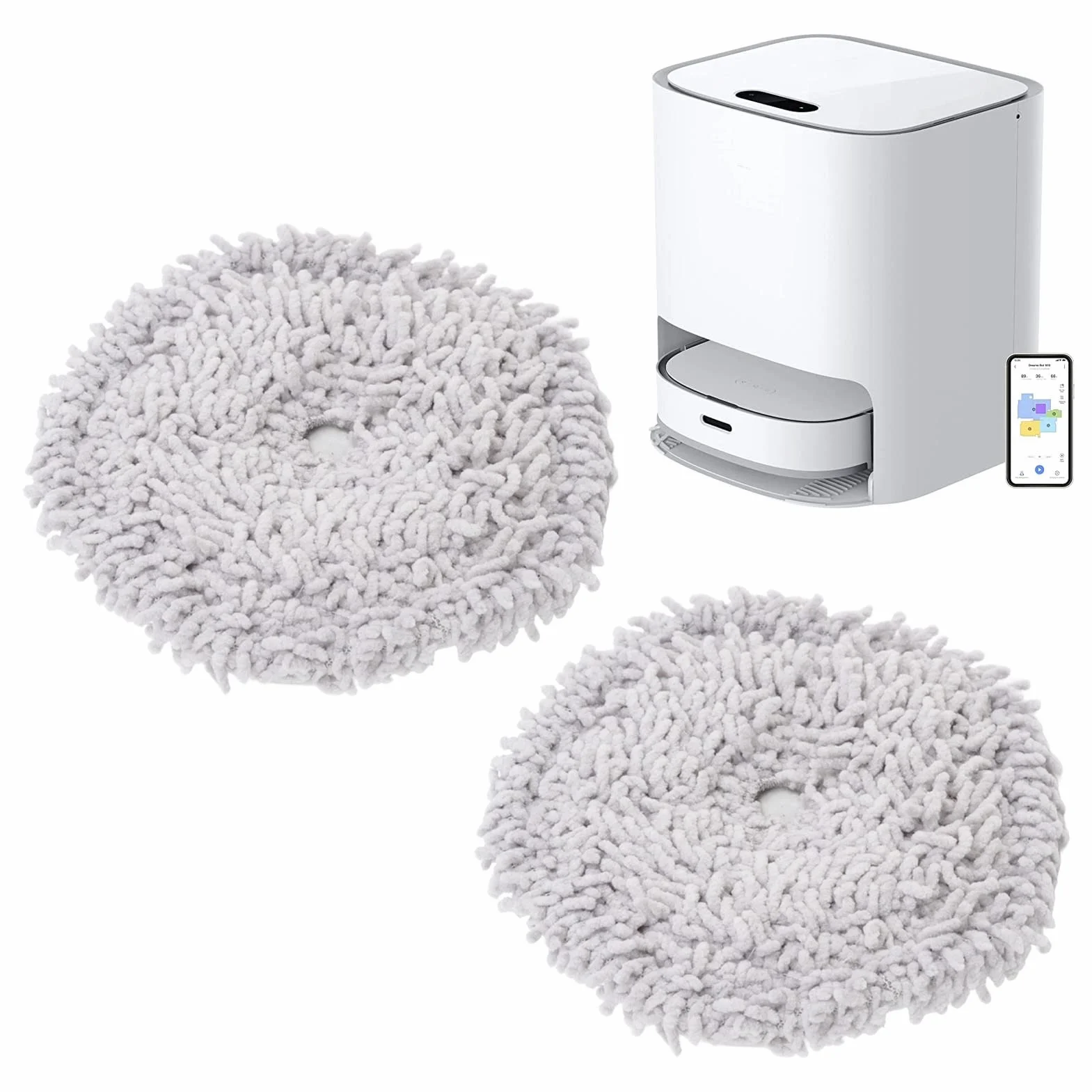 Zamiatarka do Mopa, 2 szt. Środek do Czyszczenia Twardych Podłóg Zasilany Obrotowy Mop Zamiatarka Nakładki na Mop Wspornik wymień na W10 W10 PRO