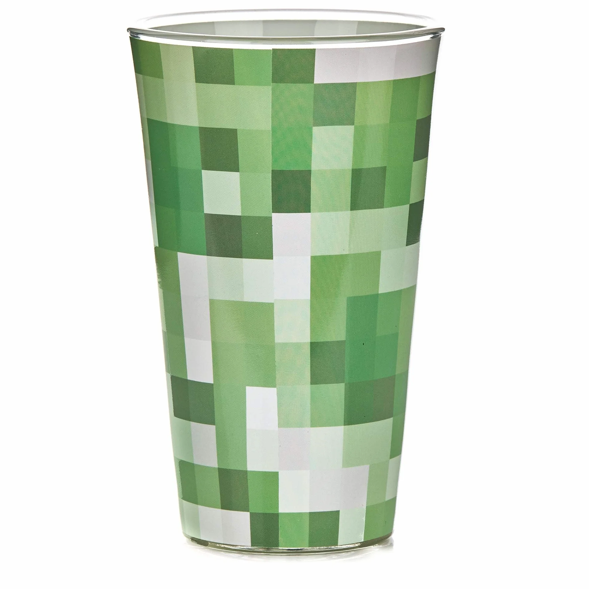 Paladone PP6729MCF Pikselowane szkło pnącze | Kubek do picia 450 ml | Idealny pomysł dla fanów Minecraft
