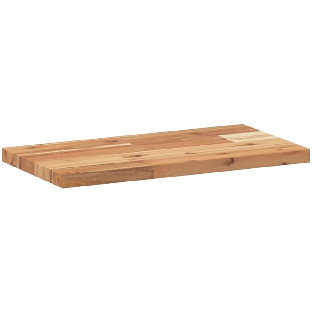 Zestaw 3 regałów wiszących, 40 x 20 x 2 cm, lite drewno akacjowe, olejowane, do sypialni, łazienki, salonu, regał ścienny, zestaw do montażu na ścianie, wytrzymałe i trwałe