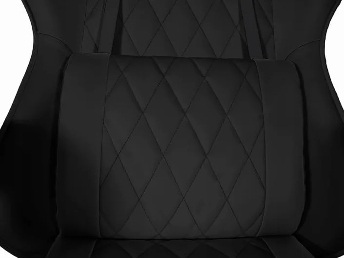 Fotel Gamingowy Prestige – Ergonomiczne Krzesło Biurowe z Funkcją Masażu i Wysuwanym Podnóżkiem, Miękka Tapicerka Materiałowa, Poduszka Lędźwiowa i Zagłówkowa (Czarny (Welur))