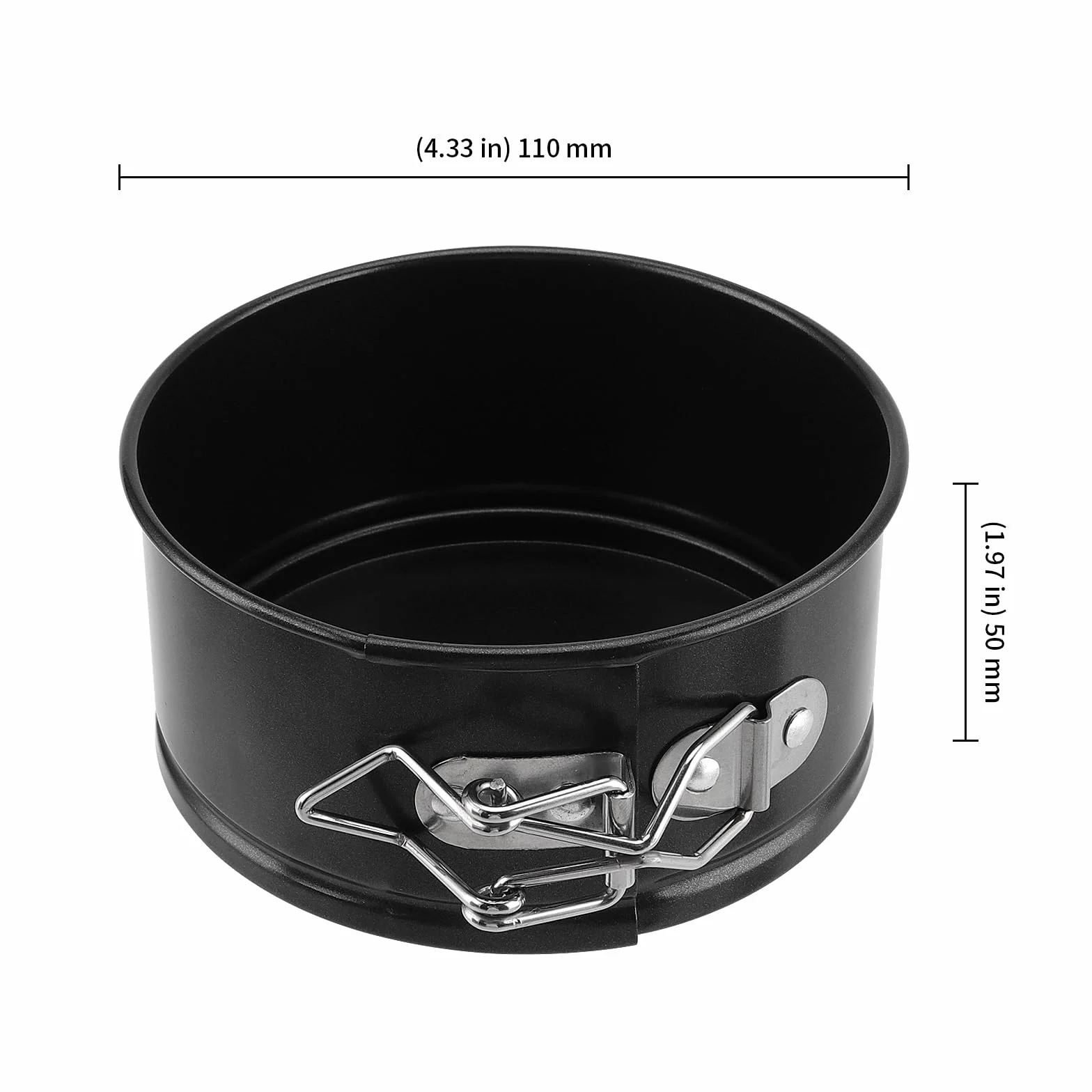 KEILEOHO 8 sztuk małych tortownic 11 cm, okrągła forma do pieczenia, mała forma do ciasta, tortów, chleba, 5 cm wysokości