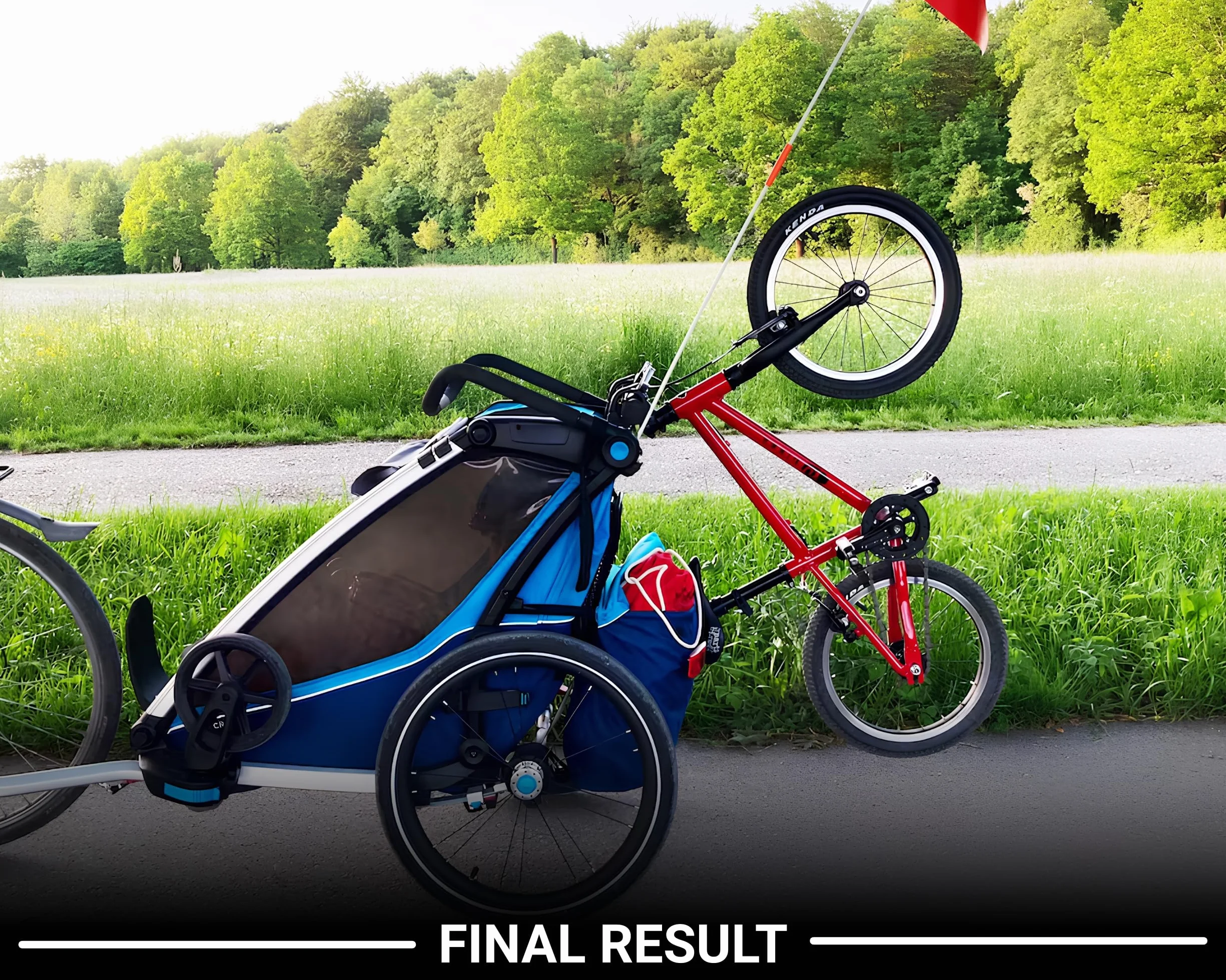 Uniwersalny uchwyt rowerowy do przyczepy Thule Chariot Sport, Cross, Cab, Lite, CX1, uchwyt na rower dziecięcy