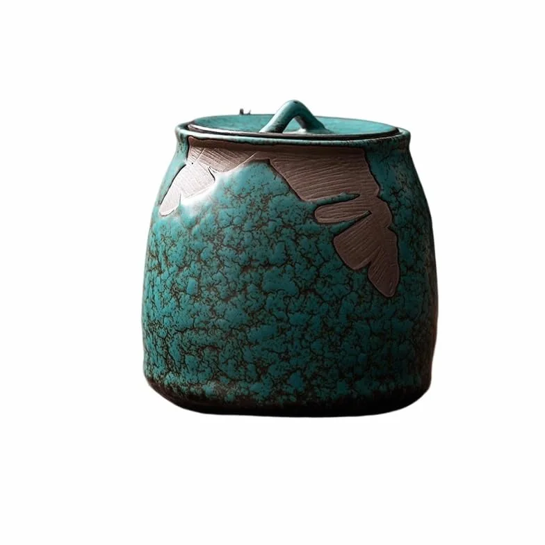 HLTYGWX Zestaw do herbaty Ceramiczne puszki na herbatę Zamknięte puszki na herbatę do użytku domowego Puszki porcelanowe Czarna herbata Puszki do pakowania zielonej herbaty Puszki do przechowywania