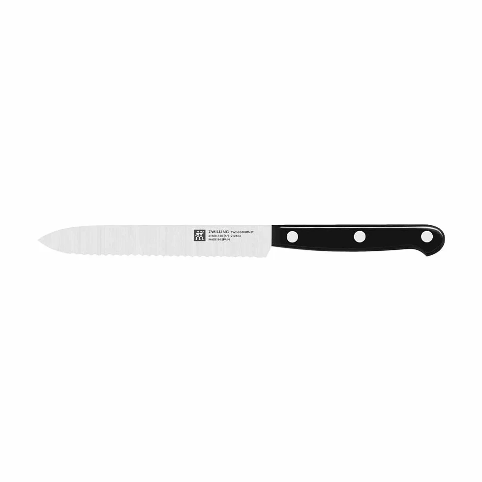 ZWILLING Messerblock, 9-tlg., Holzblock, Messer und Schere aus rostfreiem Spezialstahl/Kunststoff-Griff, Twin Gourmet