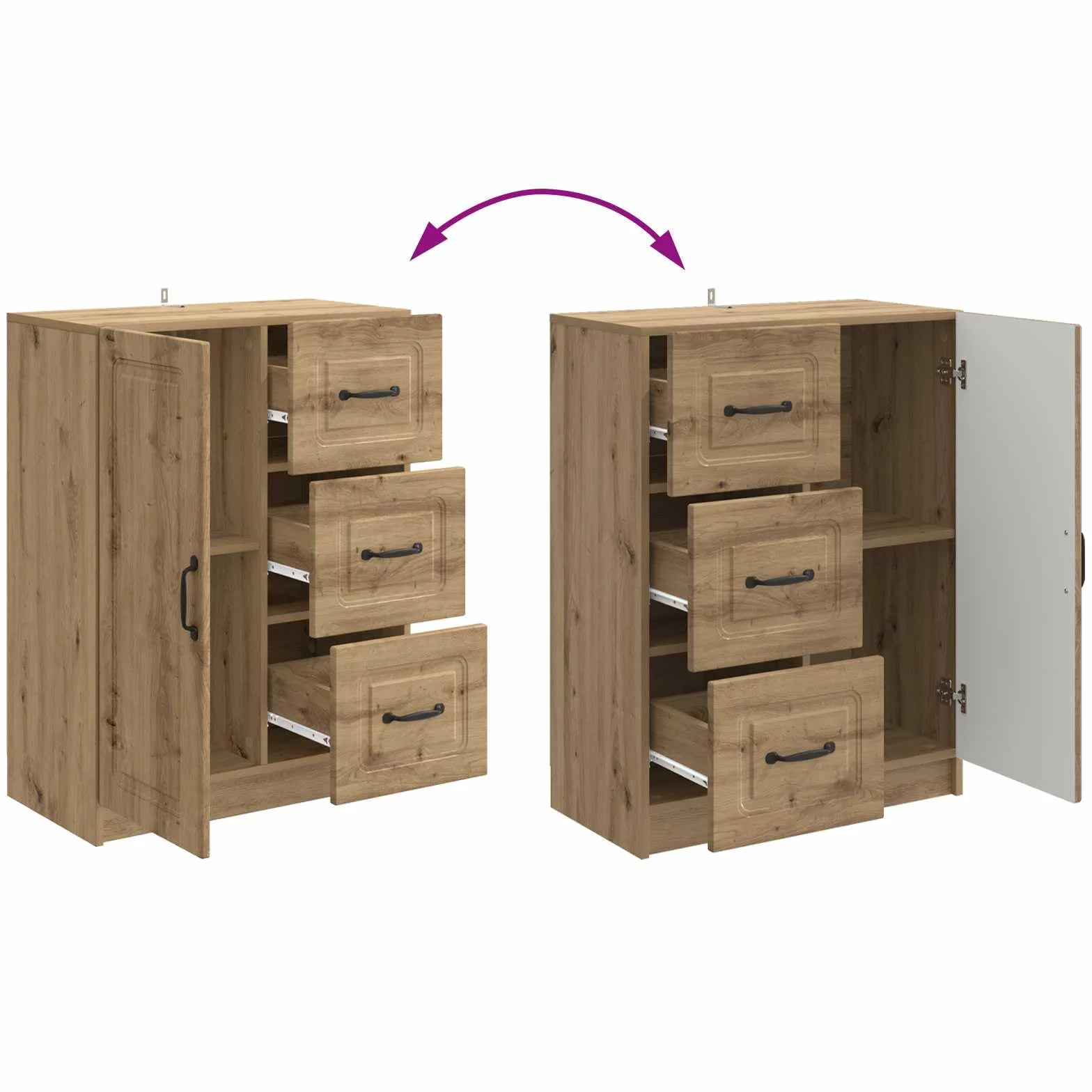 Hothingwell Bufet drewniany Ingenierie 66 x 34,5 x 87 cm