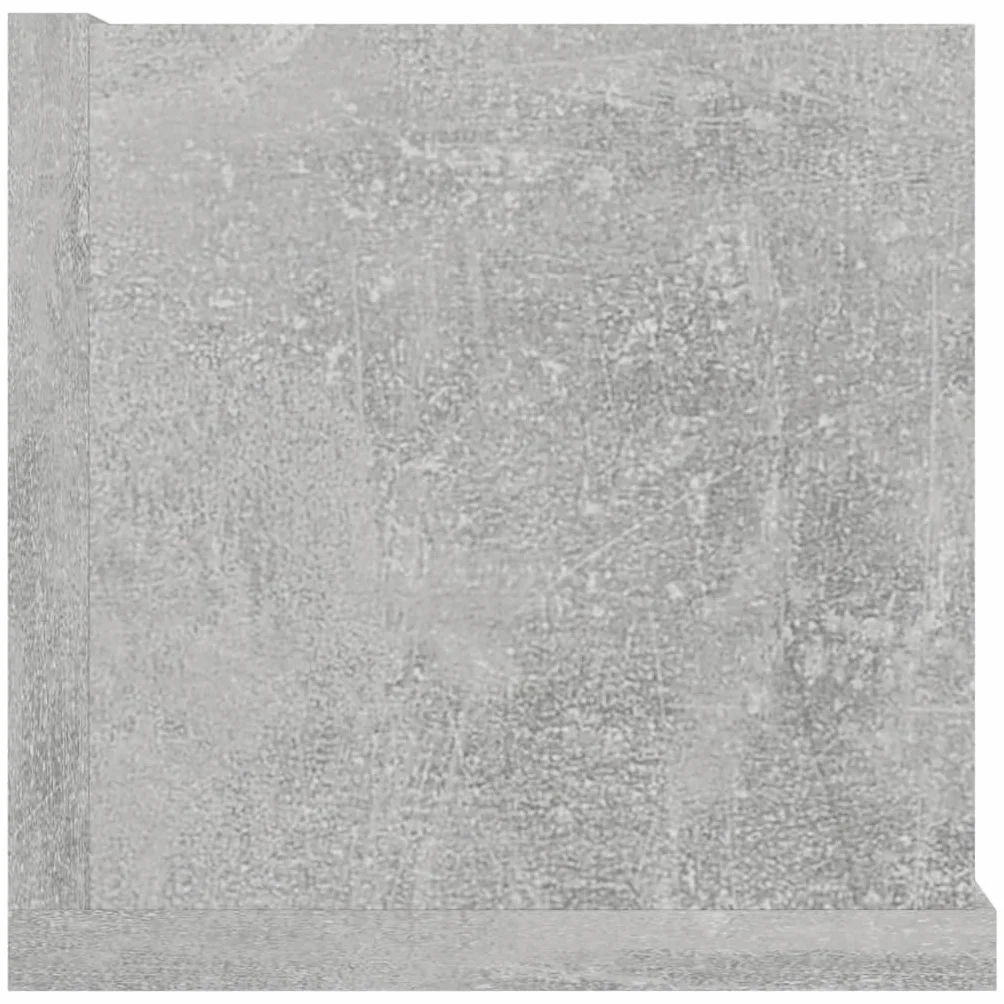 Regał ścienny na płyty CD, szary beton, 100 x 18 x 18 cm, materiał drewnopochodny z 4 półkami, wiszący regał na płyty CD DVD, montaż ścienny, wytrzymały i trwały, idealny do salonu, sypialni