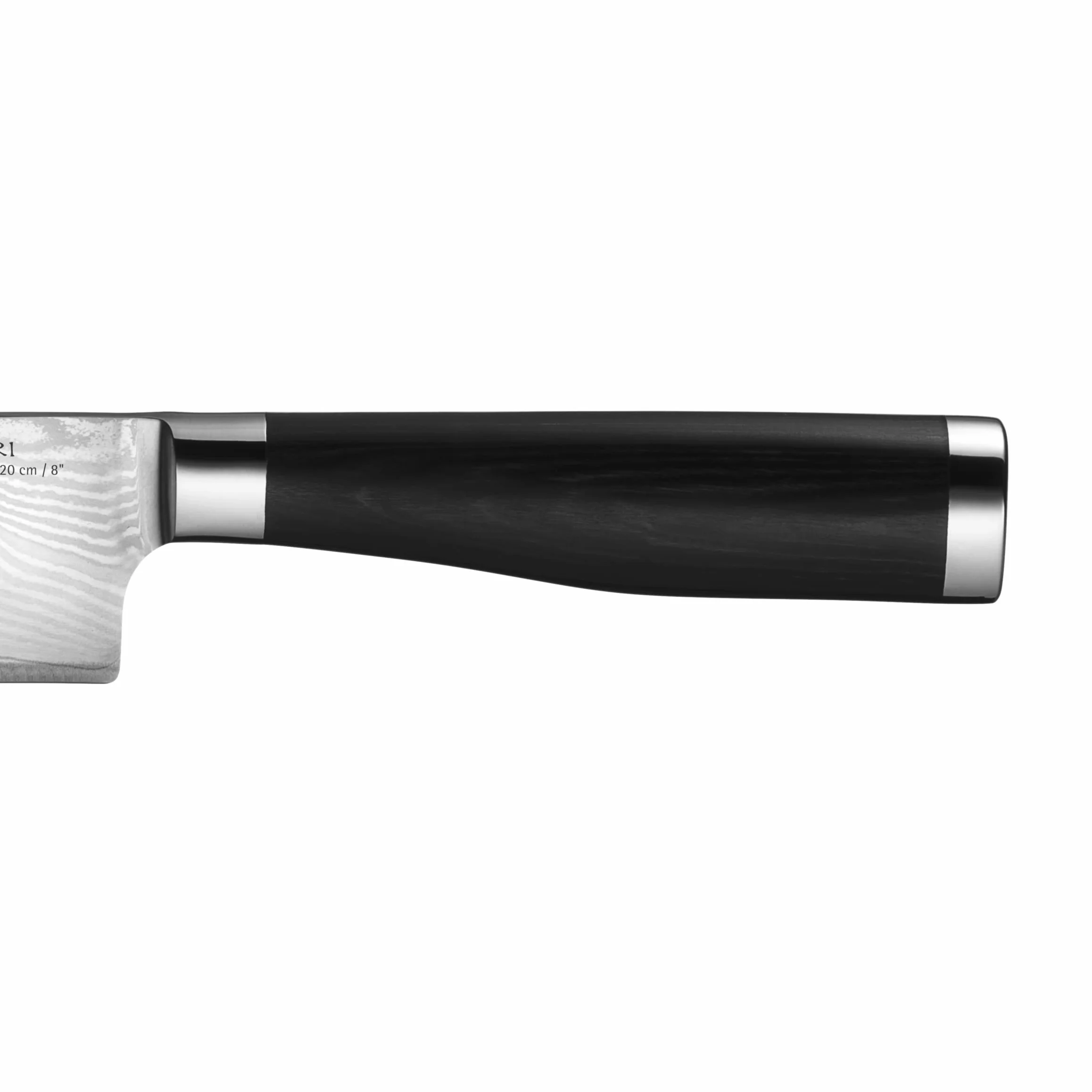 WMF Yari Santoku nóż 31 cm, specjalna japońska stal ostrza, 67 warstw rękojeści z drewna Pakka, ostrze damasceńskie 16,5 cm