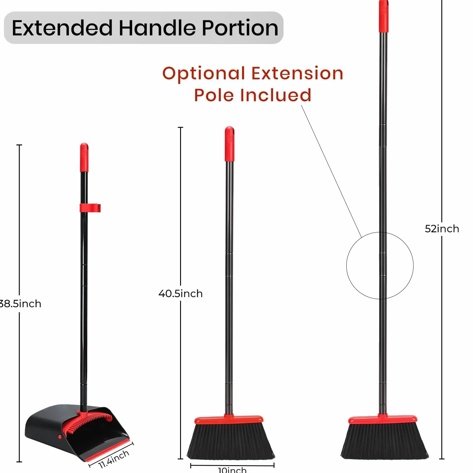 TreeLen Zestaw Broom and Dustpan Combo Sweep Set