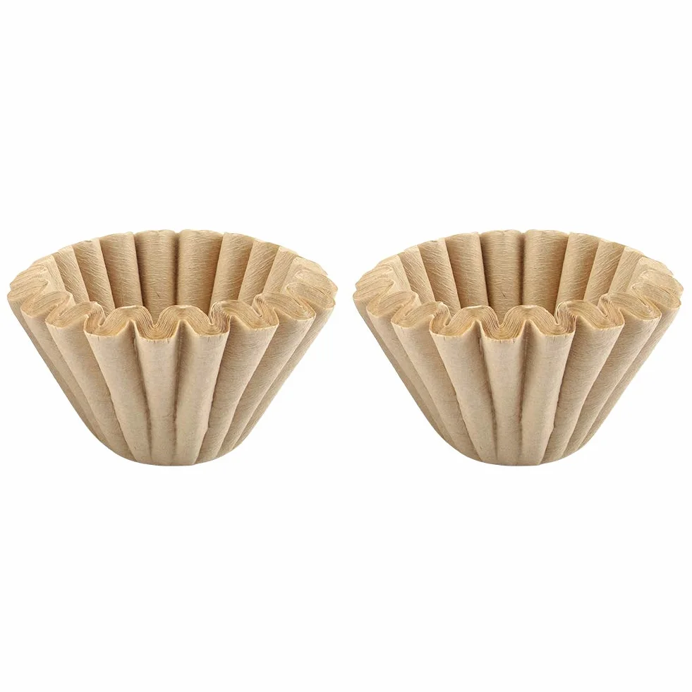 Filtry do Kawy o Pojemności 50 Sztuk, Niebielone Filtry do Kawy z Koszem, Brązowe Jednorazowe Filtry do Kawy, Biodegradowalne Filtry Biodegradowalne,Papier do Restauracji,