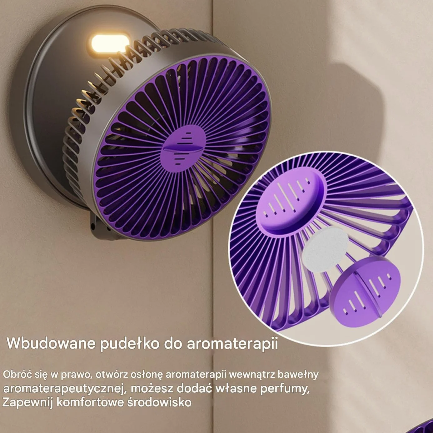 Rechargeable Quiet Small Cooling Fan, Foldable 5-Speed, Portable Air Circulator for Bathroom Camping Outdoor