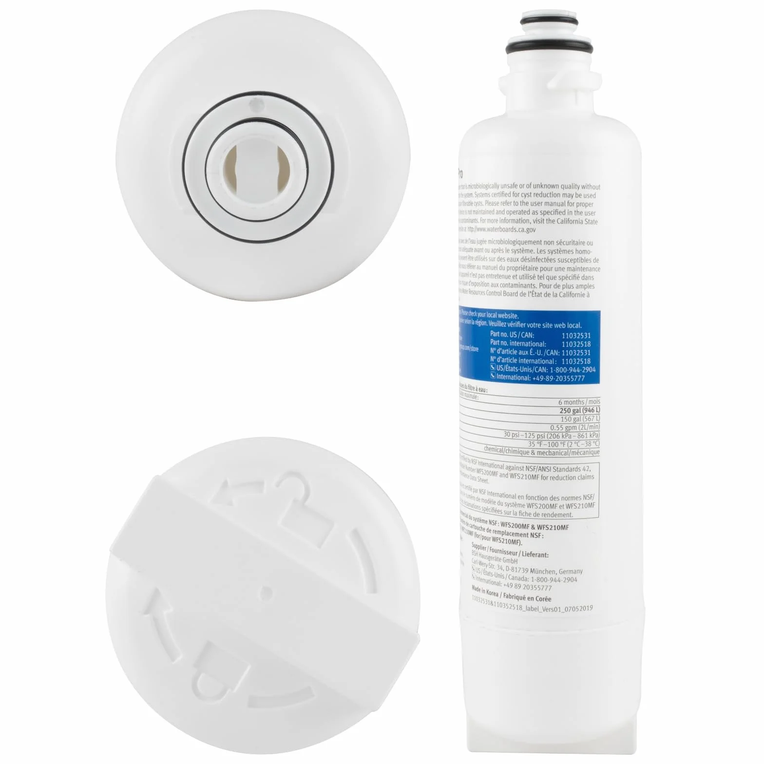Bosch filtr wody do lodówki, zamrażarki 11032518
