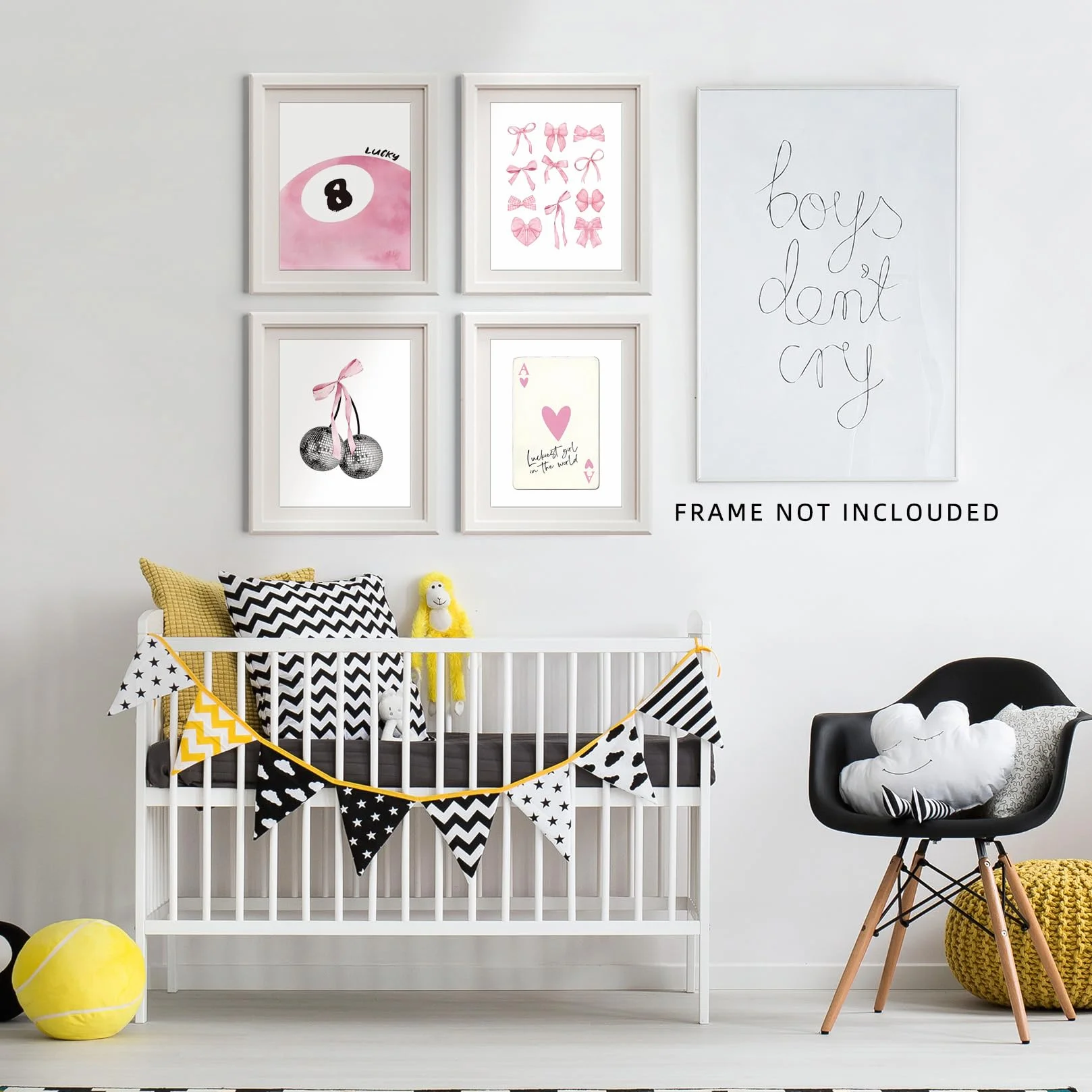 Plakat 20x25 cm zestaw 4 sztuk różowy wystrój pokoju wydruki ścienne dla nastolatek