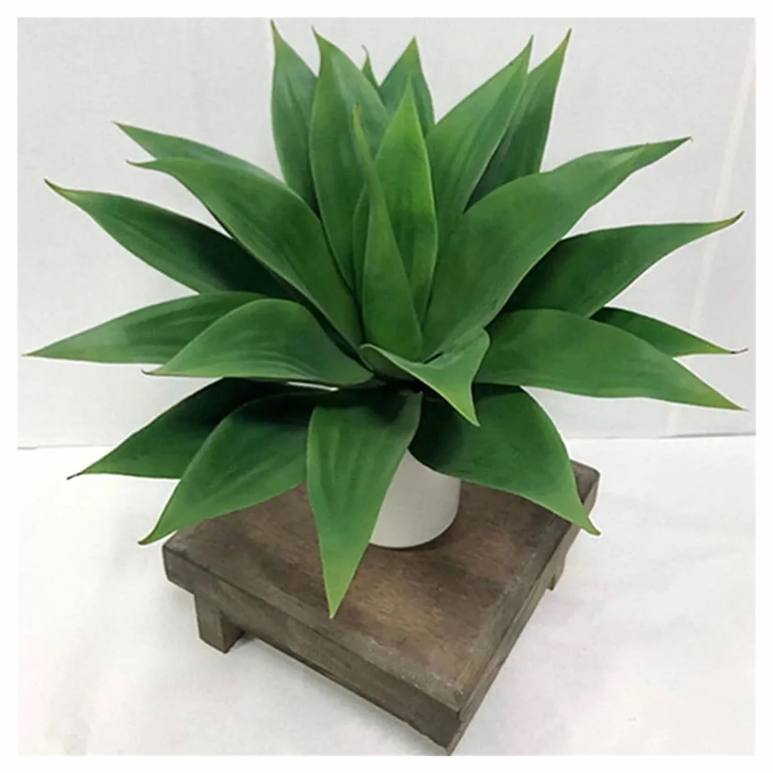 MIUYTRN 45-55cm sztuczne duże rośliny aloesu imitacja agawy zielone rzemiosło z tworzywa sztucznego tropikalny sztuczny liść ogród balkon dekoracje do wnętrz biurowych cuicui(45cm)