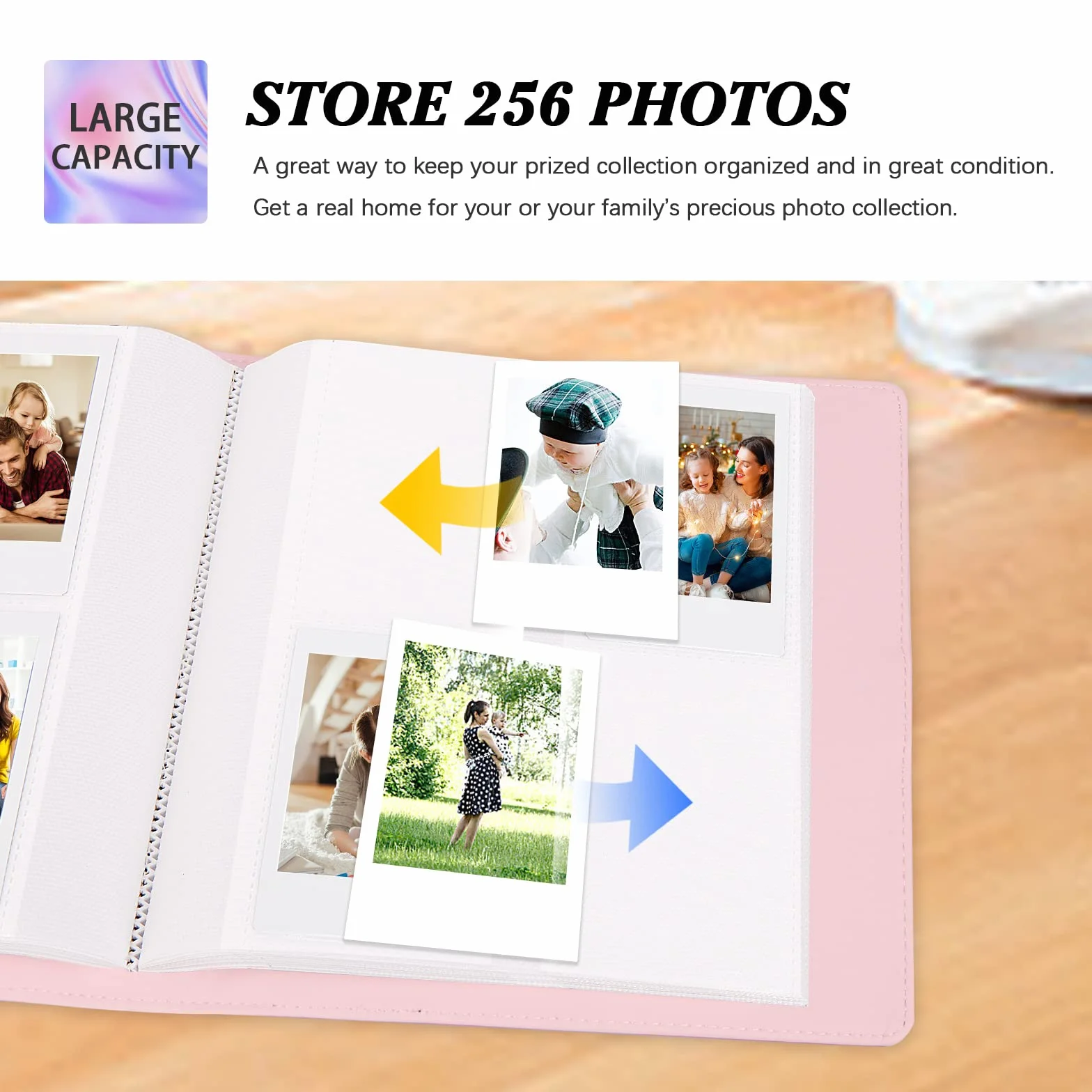 256 Photos Album for Fujifilm Instax Mini Camera, 2x3 Photo Album Book for Fujifilm Instax Mini 11 12 evo 9 90 70 40 8 Instant Camera