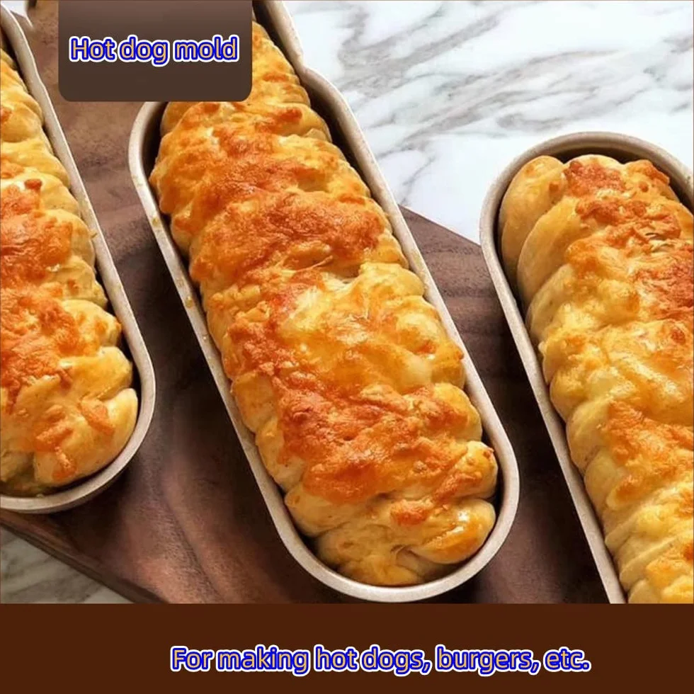 5-pak mini forma do pieczenia chleba, 18 cm nieprzywierająca stal węglowa hot dog patelnia zestaw do samodzielnego wykonania hot dogów, forma do pieczenia chleba