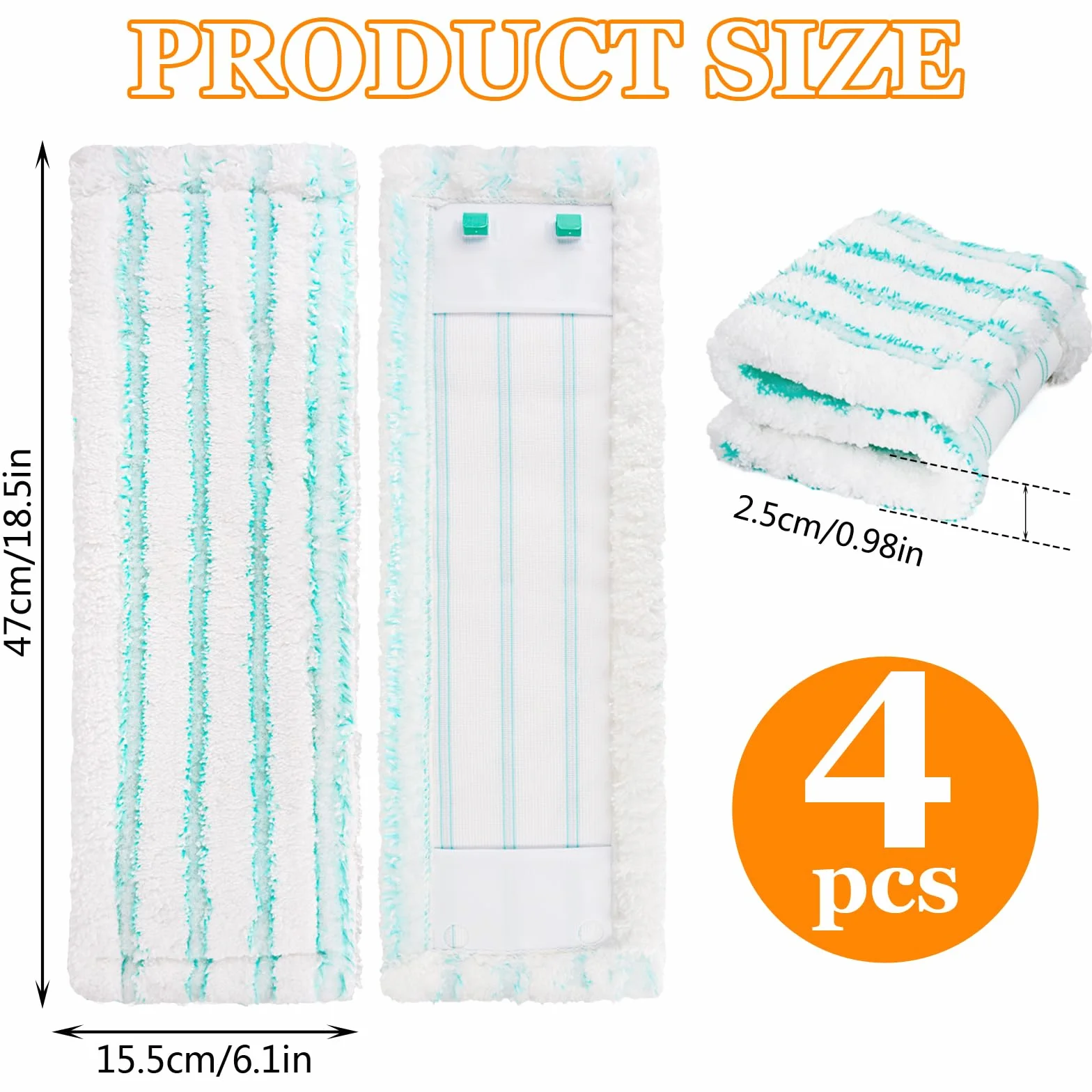 4 sztuki wymiennych nakładek do mopa dla Leifheit Profi XL Cotton Plus/Profi XL Micro Duo. Nakładki z mikrofibry do wszystkich typów podłóg, grubie o dużej chłonności wody.