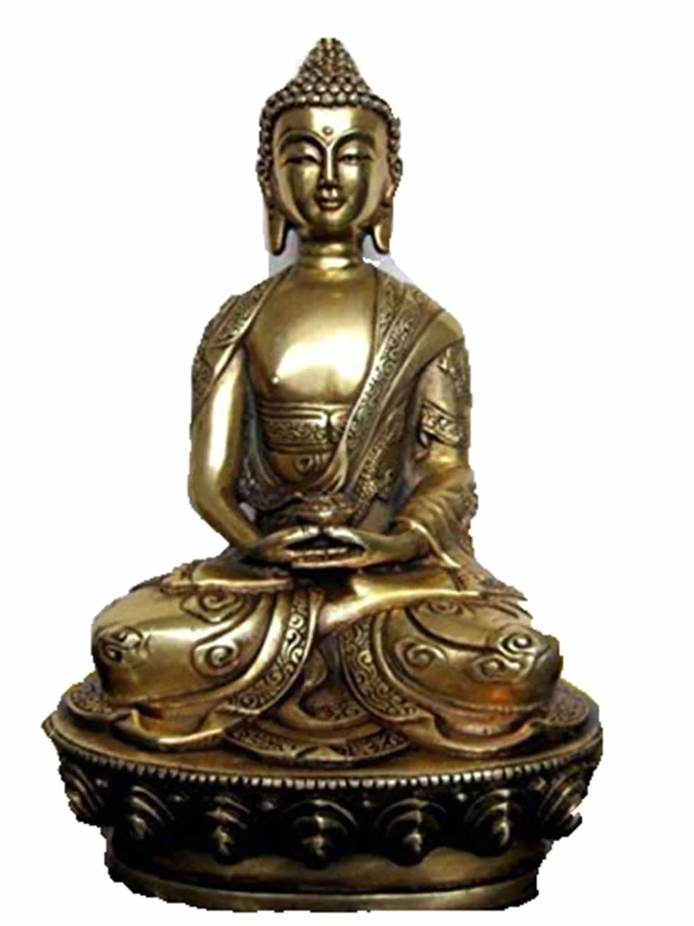 Fashion158 Tybetański Budda Tybetański Amitabha na tylnej stronie smoka posąg z brązu Buddy metal rękodzieło rodzina dekoracje prezenty