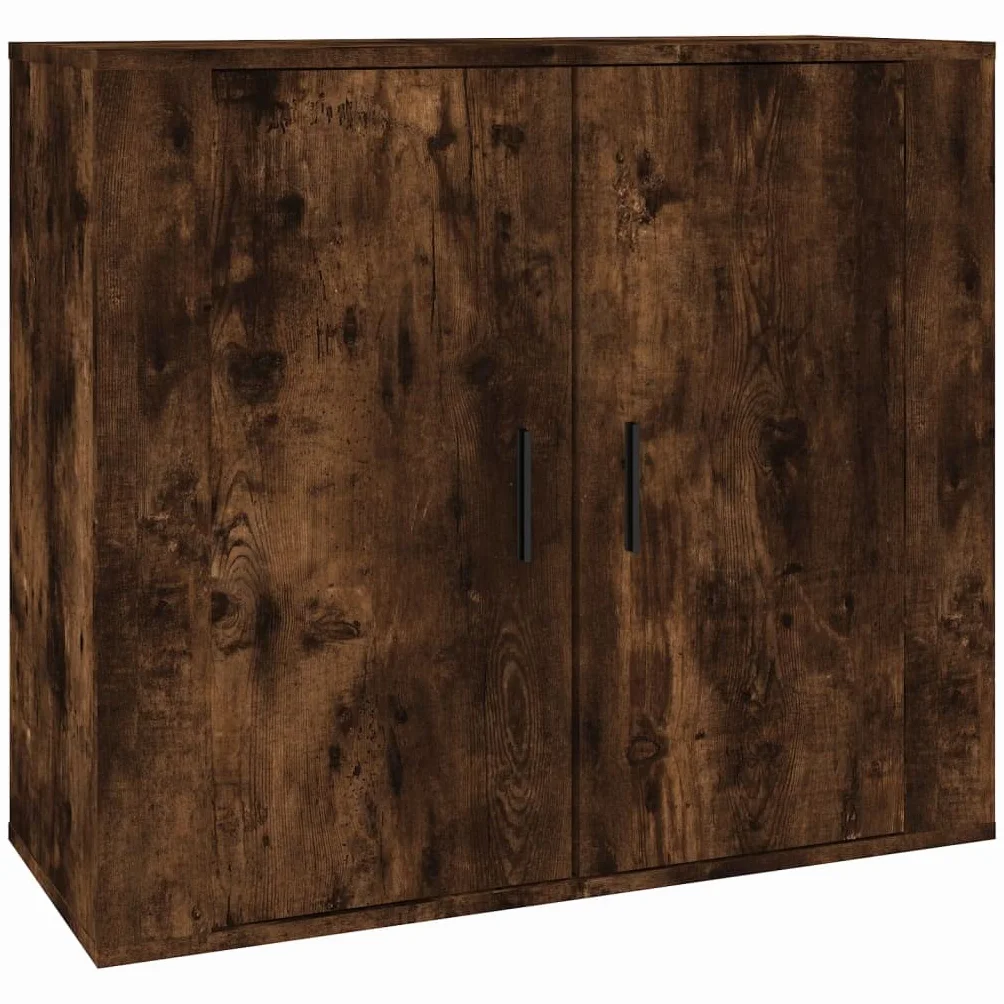 Zestaw 3 komodów, dąb wędzony, materiał drewnopochodny, 80 x 33 x 70 cm, z miejscem do przechowywania, do salonu, kuchni, jadalni, uniwersalna szafka do domu