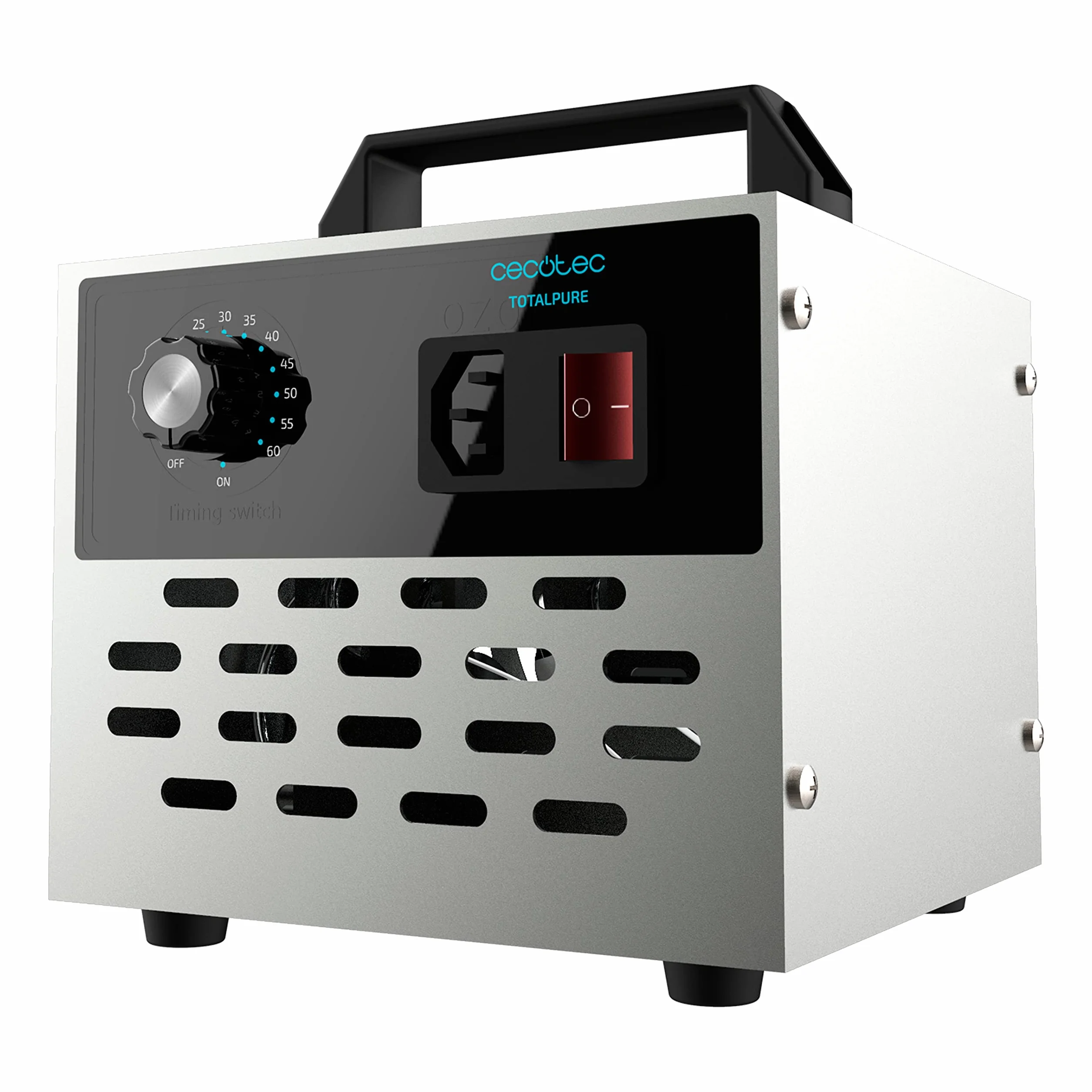 Cecotec Generator ozonu TotalPure 4000 Light Ozone. Moc 120 W, czyszczenie 28 g/h, timer, automatyczne wyłączanie, pokrycie do 100 m², łatwa obsługa, łatwy transport