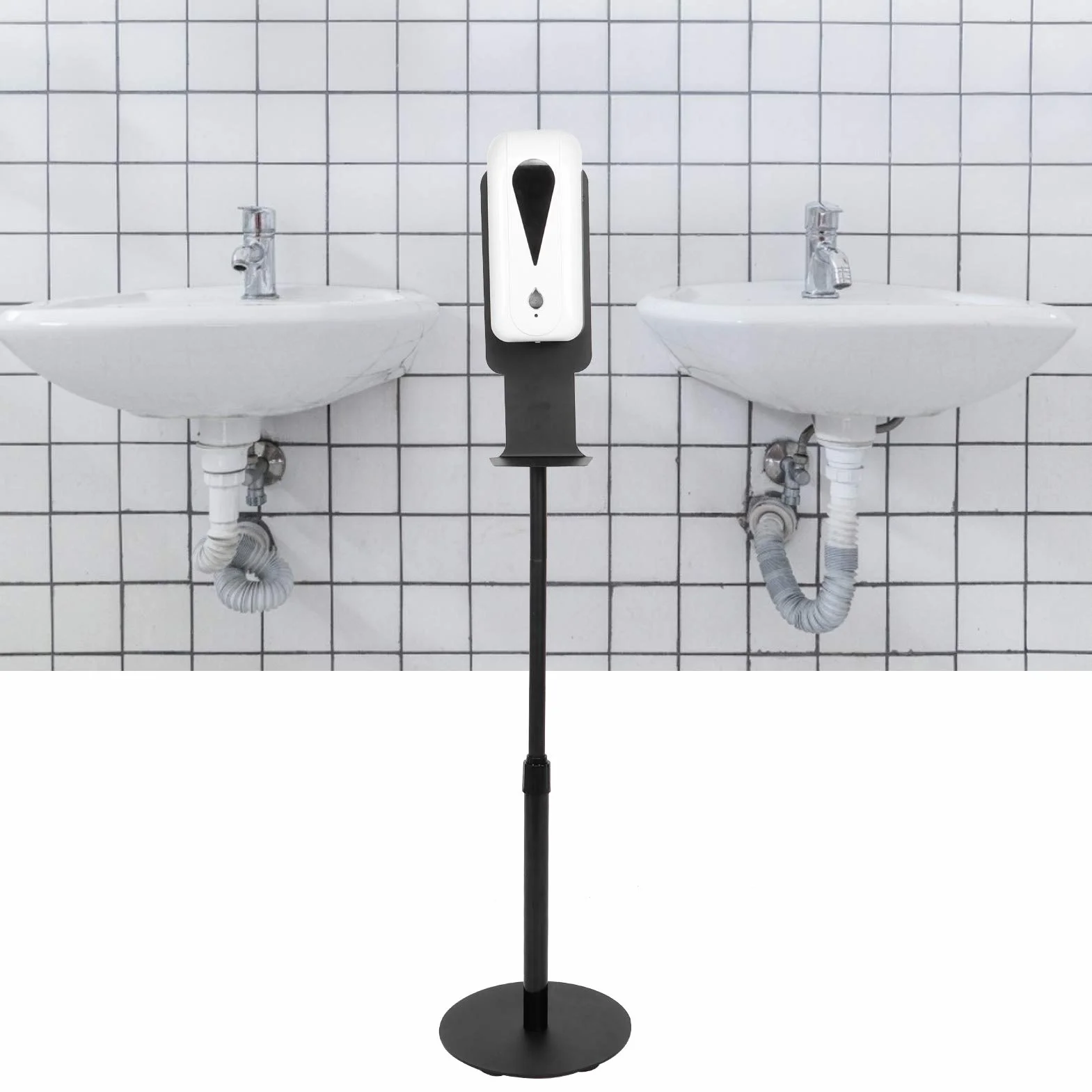 Dozownik Mydła o Pojemności 1500 Ml, Pionowy Stojak Podłogowy (Model w sprayu 9004G+109)