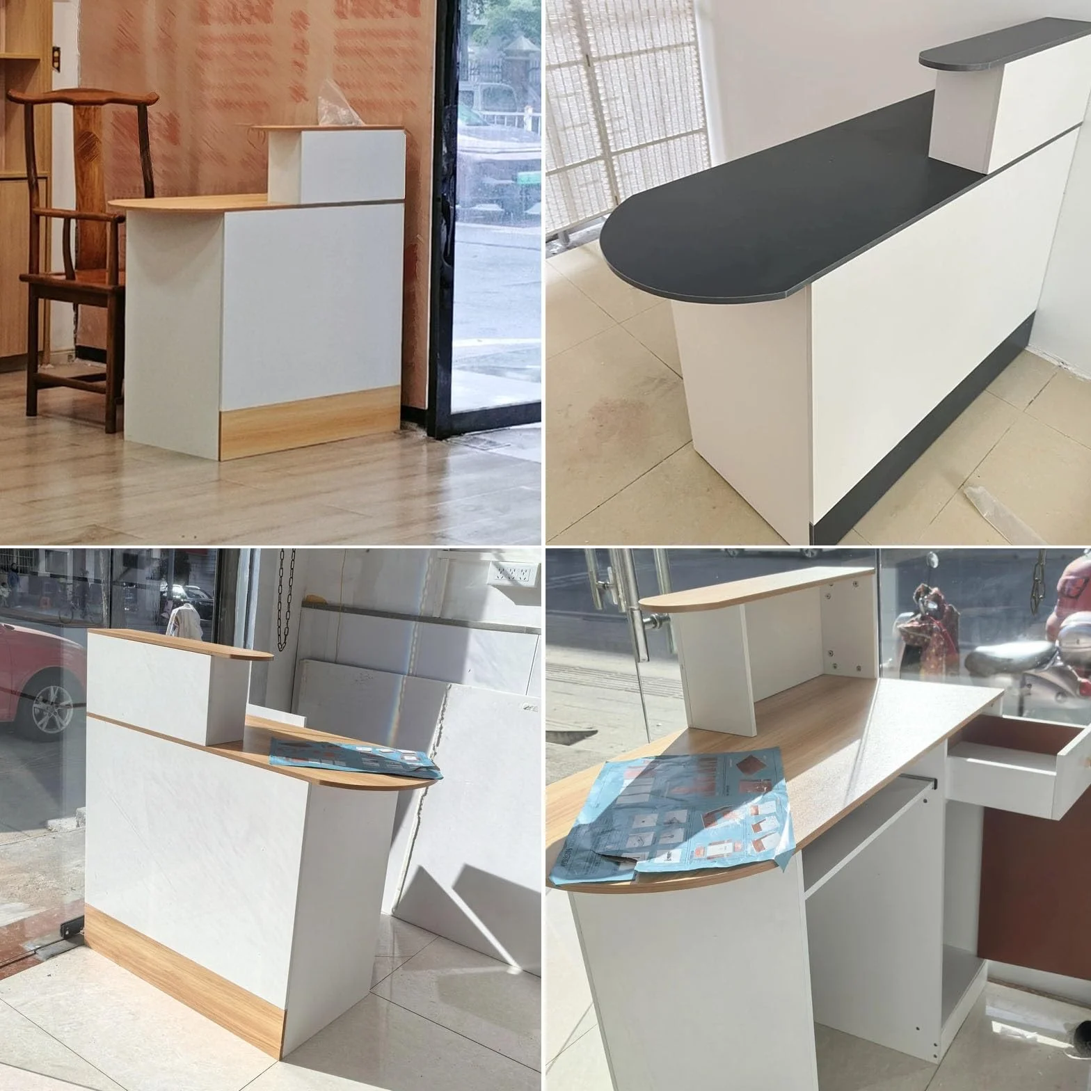 Recepcja z szufladą, nowoczesna kasa do domowego biura, salonu, butiku, małych firm, kompaktowa konstrukcja, funkcjonalna stacja robocza