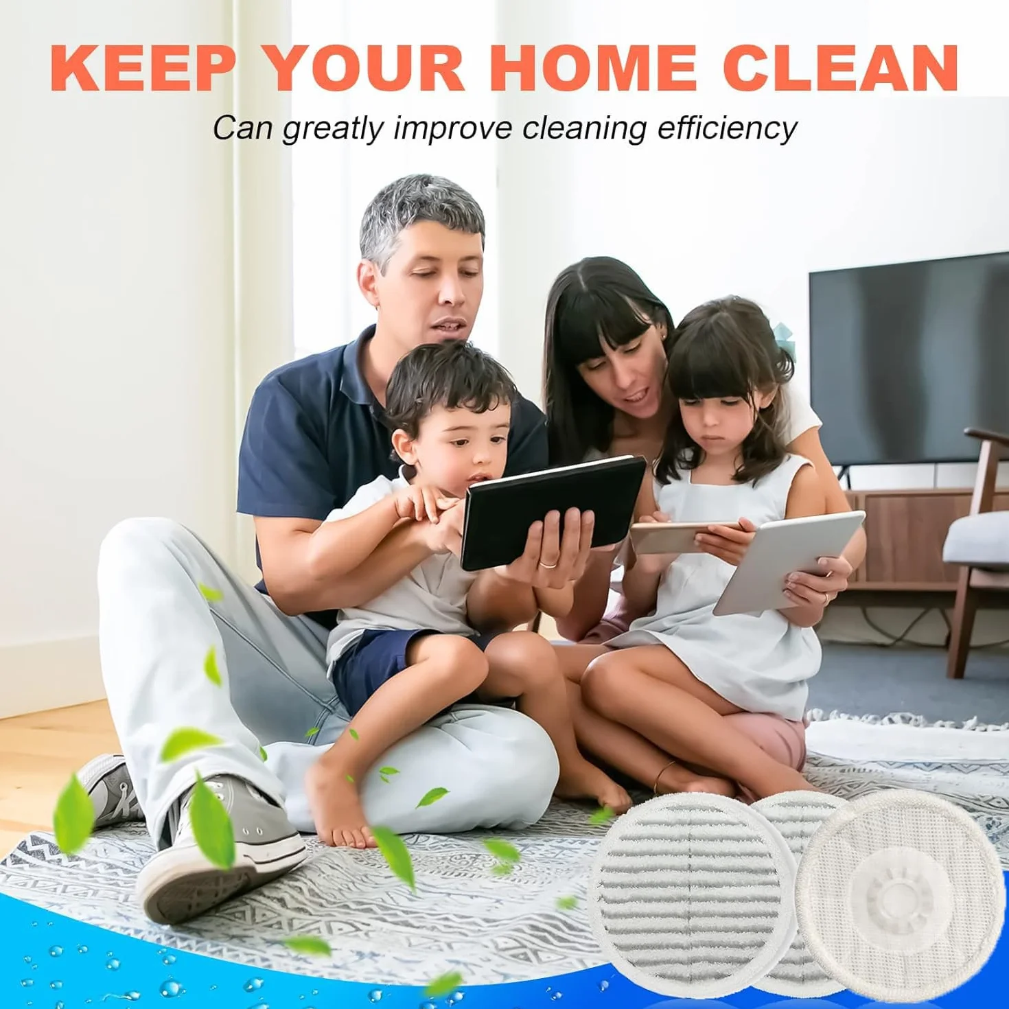 6 sztuk zapasowych podkładek do czyszczenia parowego do mopa Steam Mop, kompatybilne z Shark S7000, S7001, T2, T21, U6002, Steam & Scrub All-in-One, podkładki do czyszczenia parą