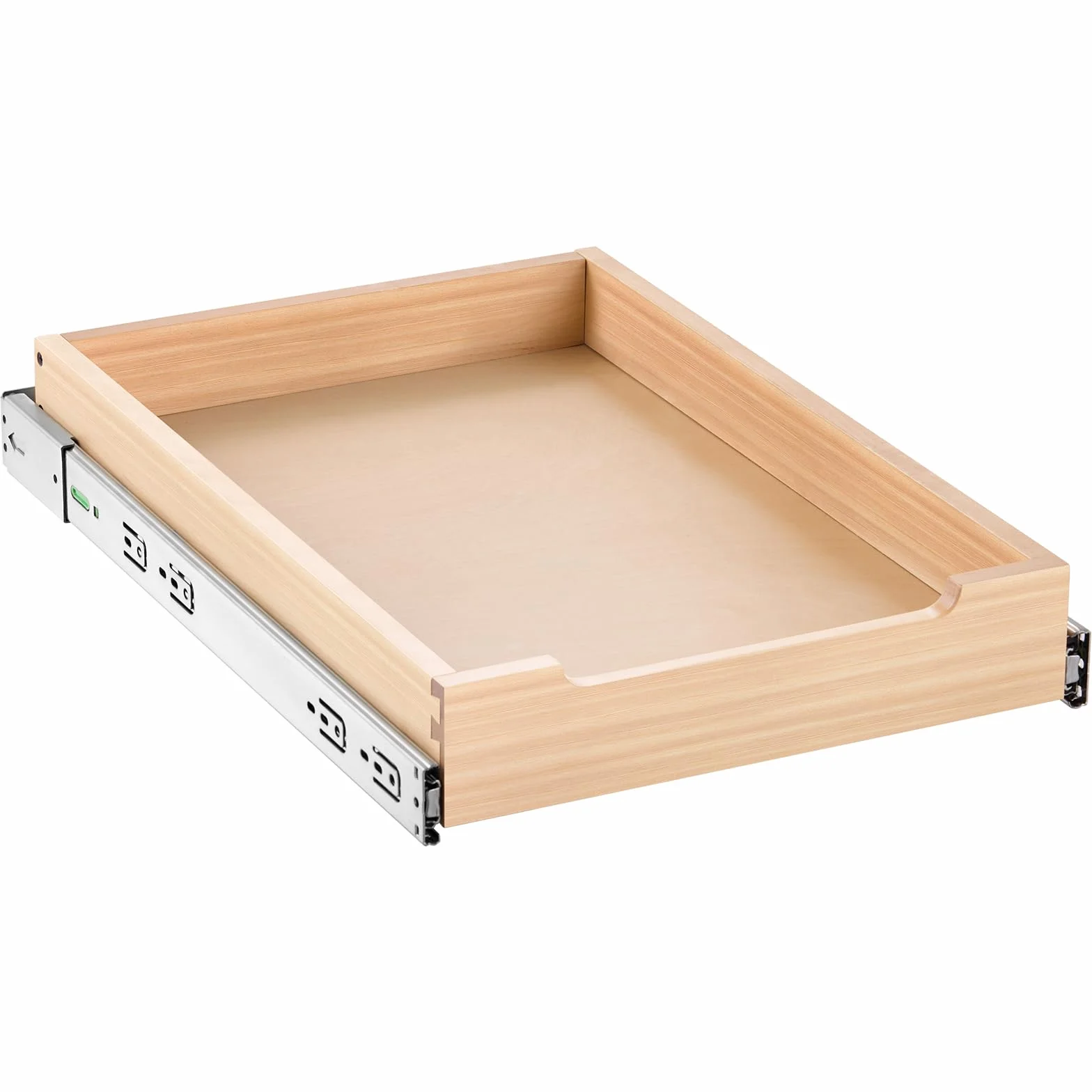 VEVOR Wysuwany organizer do szafek, 35 x 53 cm (szer. x wys.), wysuwana półka z miękkim zamknięciem, wytrzymała wysuwana szuflada drewniana, dolna i boczna podstawa montażowa, organizacja szafki do