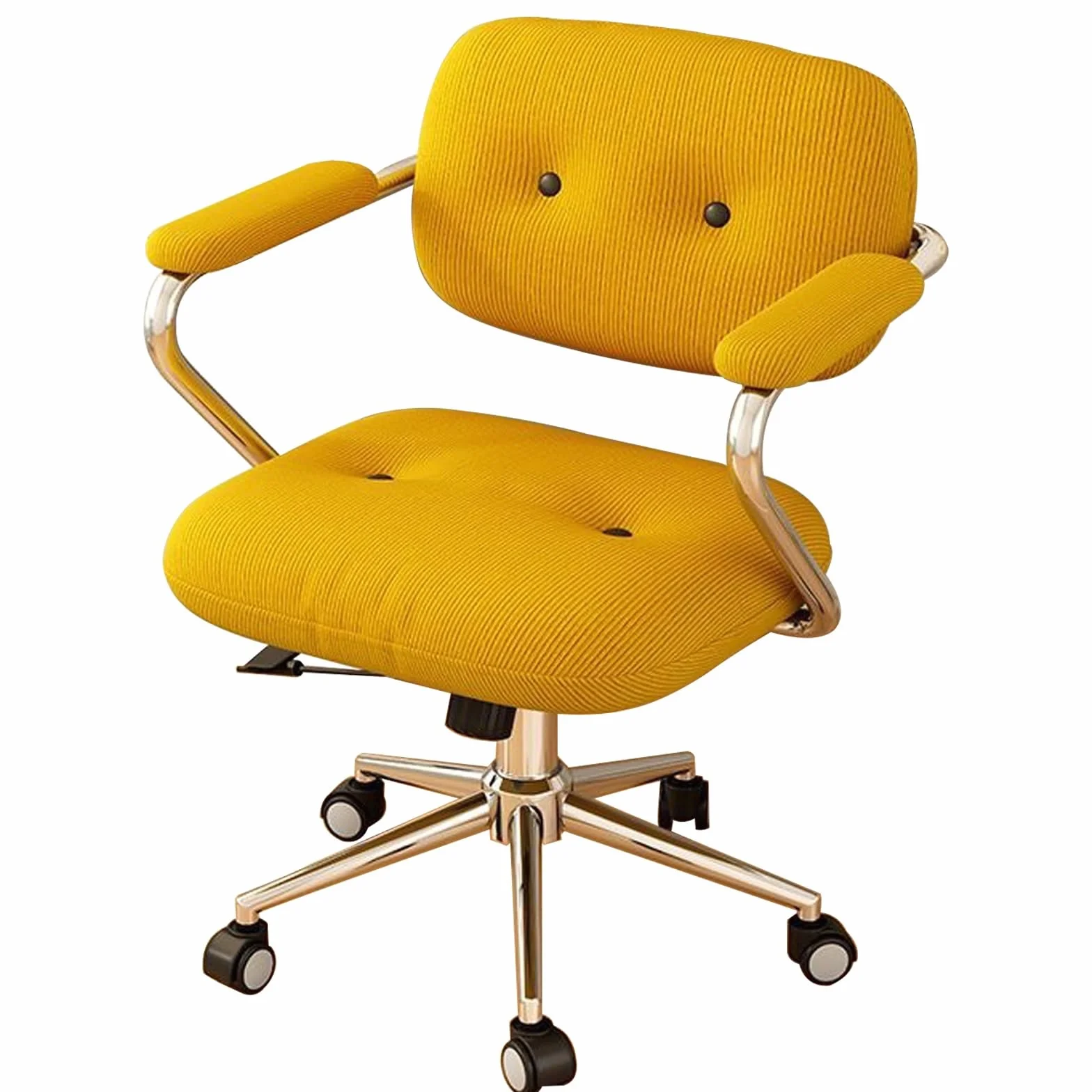 Ergonomiczne, regulowane krzesło biurowe do domu, wygodne, krzesło do gier komputerowych z tapicerowanym siedziskiem, małe krzesło biurkowe do nauki, czytania, odpowiednie do domowego biura, gier,