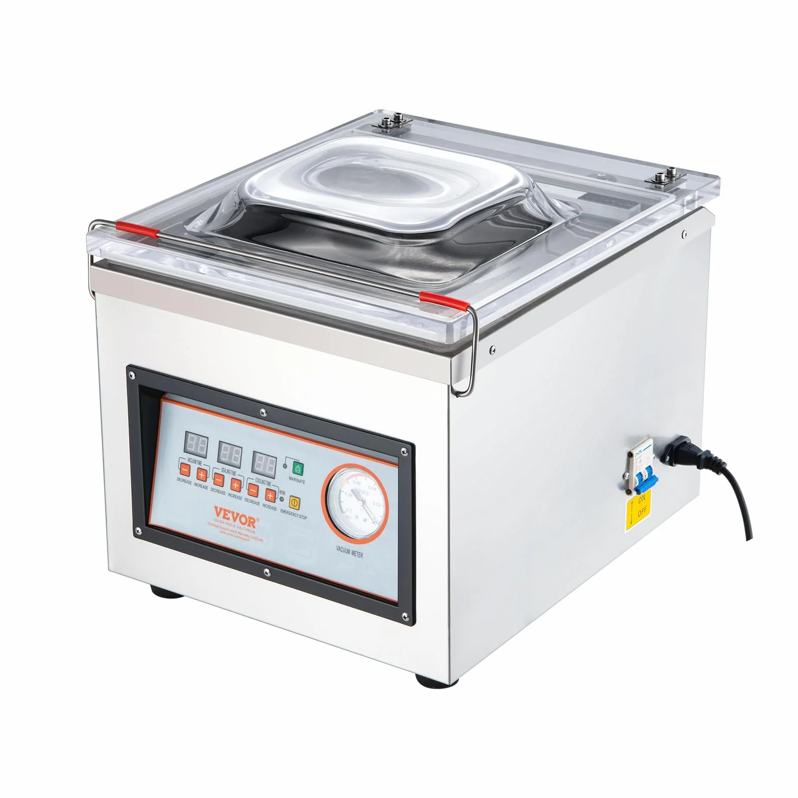 VEVOR Komora próżniowa maszyna pakująca 320 W, pakowaczka próżniowa kompaktowy rozmiar 320 mm w kuchni domowej i do użytku komercyjnego do mokrej żywności, mięsa, marynat