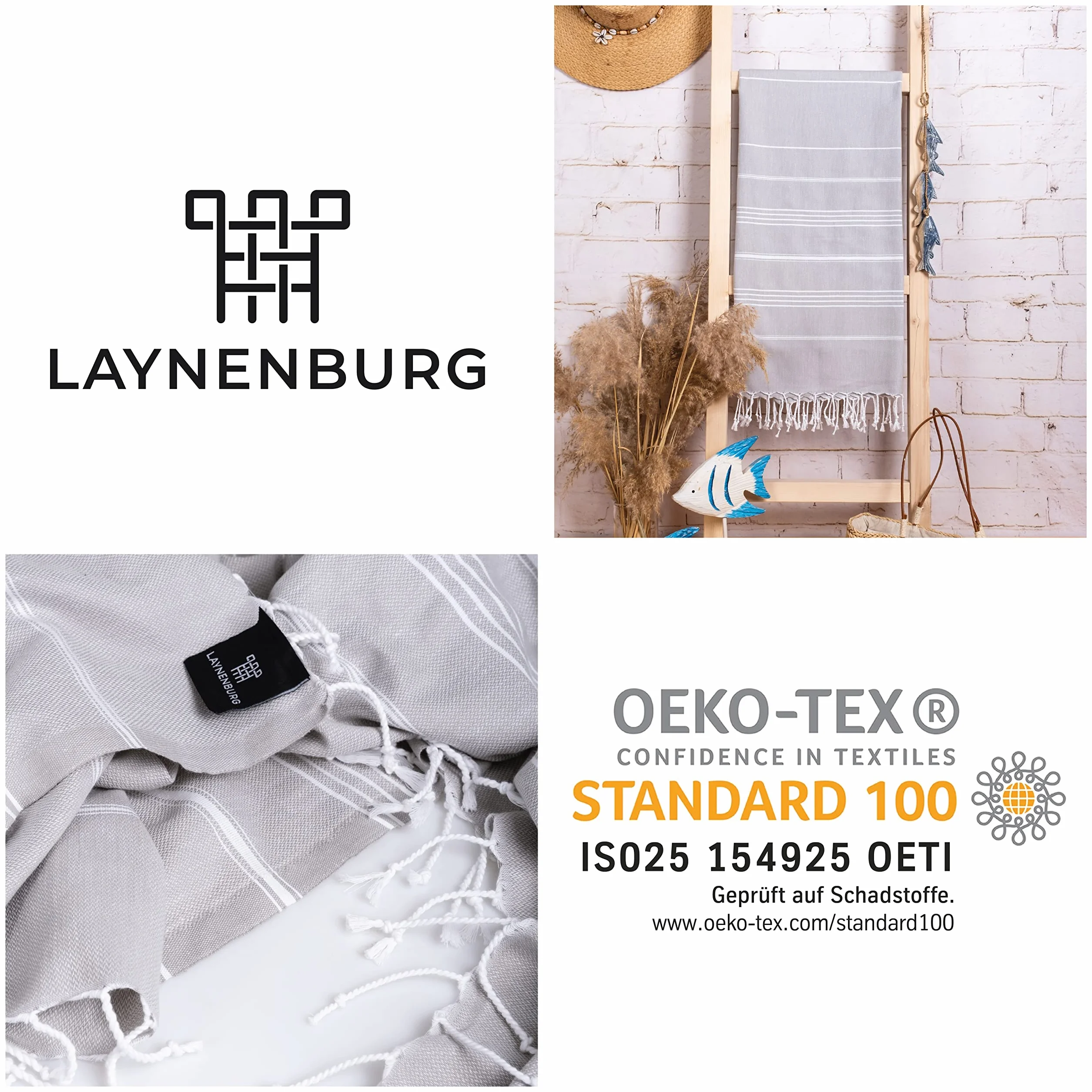 Ręcznik premium 100% bawełna Oeko-Tex 200 XXL 100 x 200 cm szary
