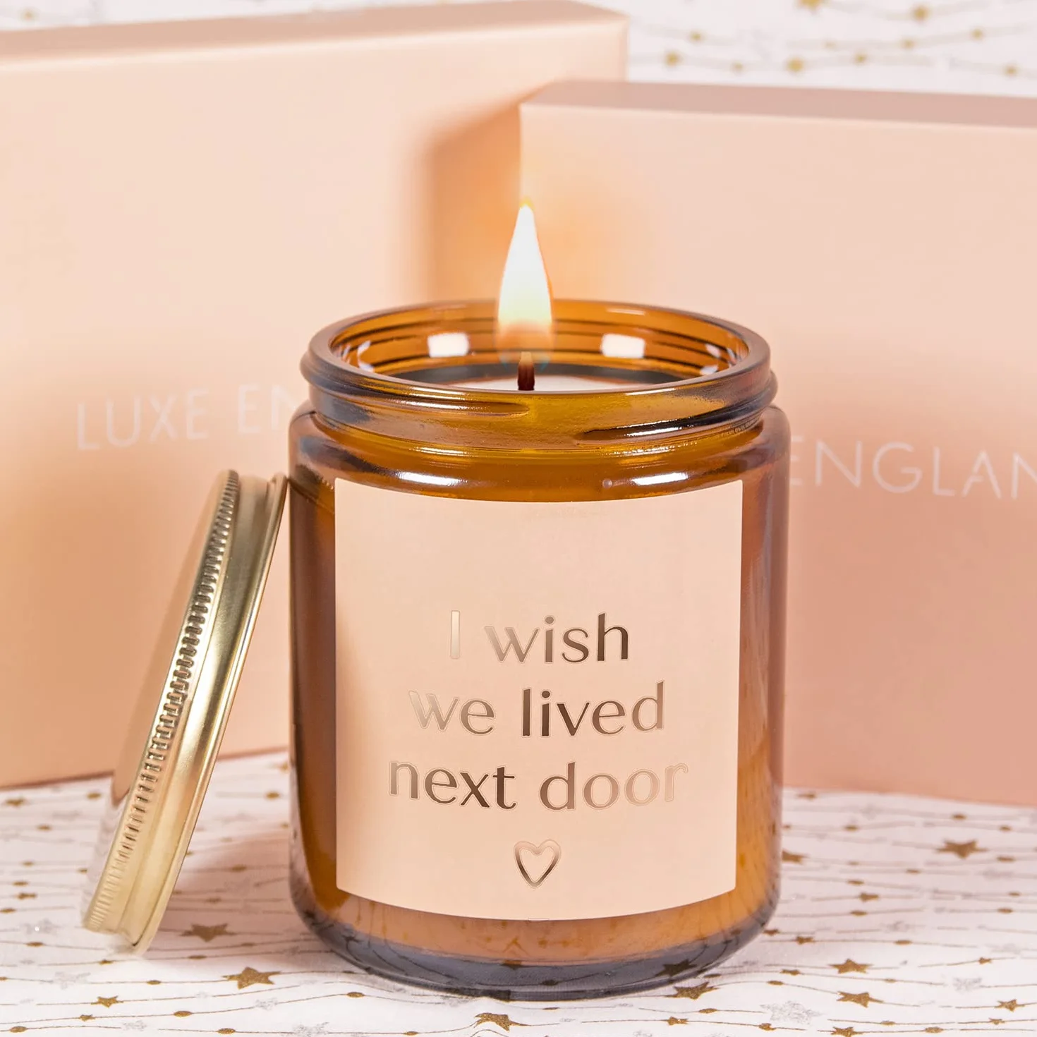 Luxe England Gifts Koszyk na prezent dla najlepszego przyjaciela – wyjątkowe prezenty urodzinowe dla najlepszej przyjaciółki dla kobiet, świetne prezenty przyjaźni na odległość, urocze prezenty