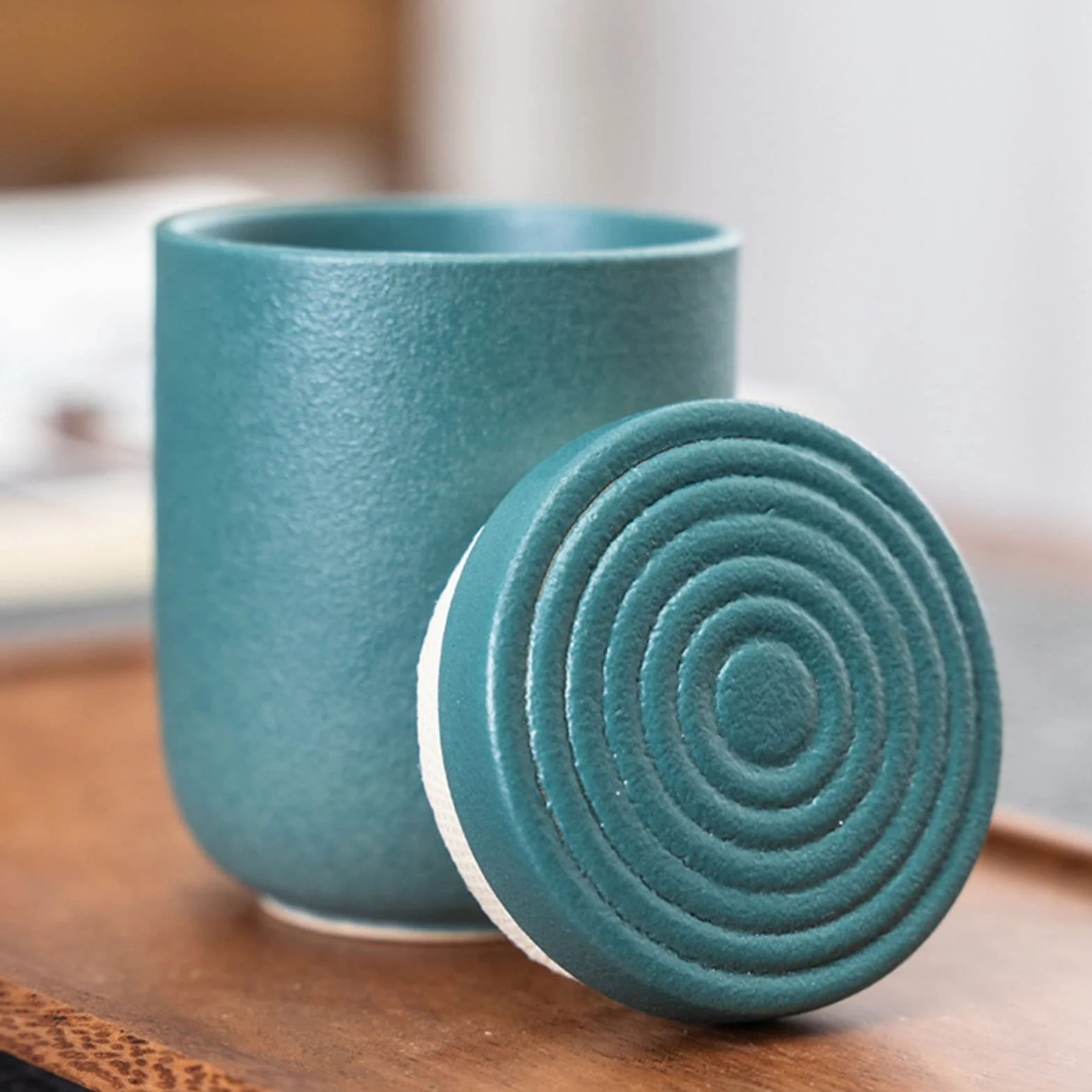 Mini podróżny zestaw ceramicznych dzbanków do herbaty, odporny na oparzenia, podróżny, przenośny mini ceramiczny zaparzacz do herbaty, z torbą do przechowywania, na zewnątrz, zielony garnek z 4