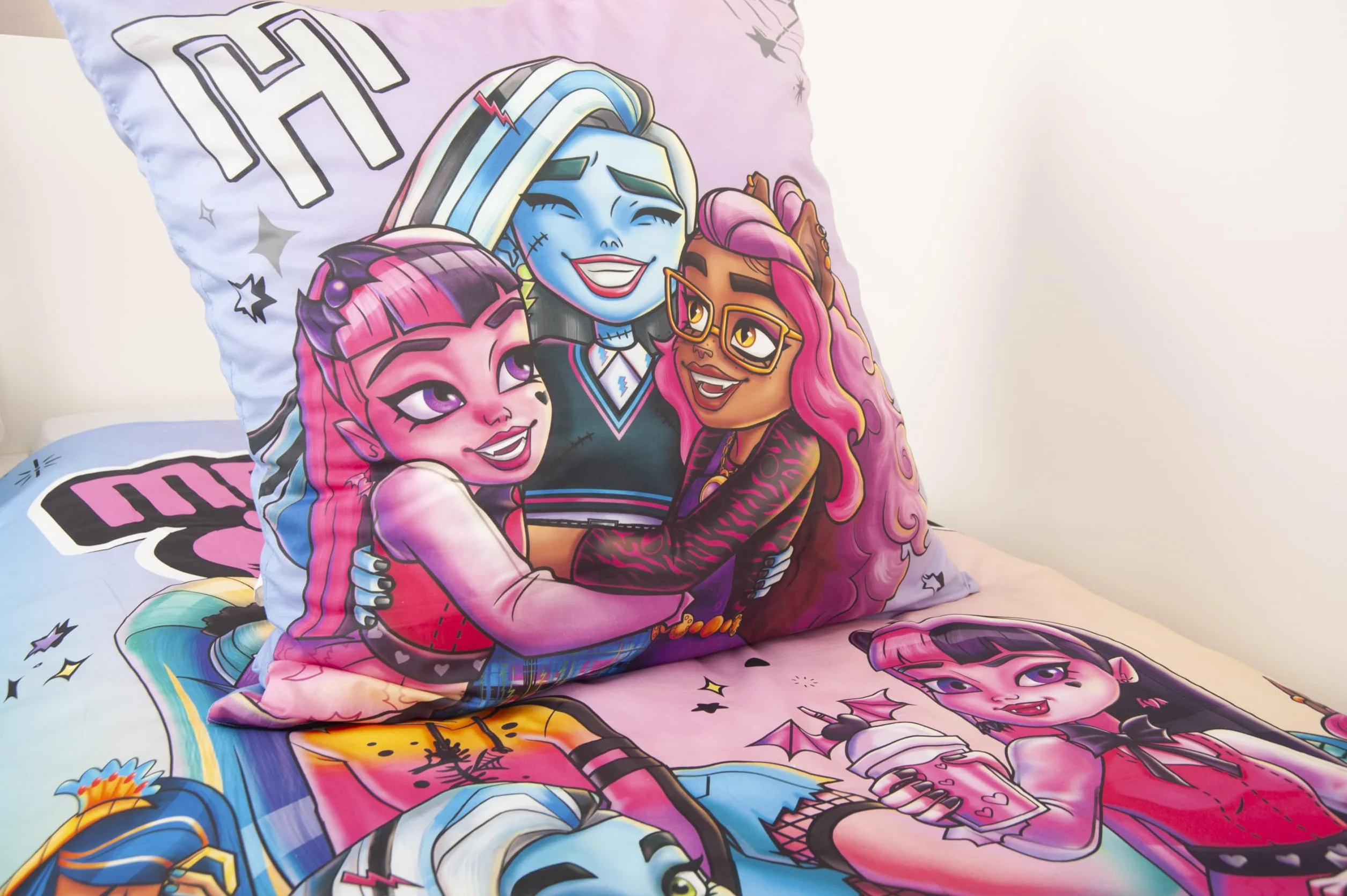 Monster High Pościel 100% Bawełna Renforcé 135x200 cm 80x80 cm