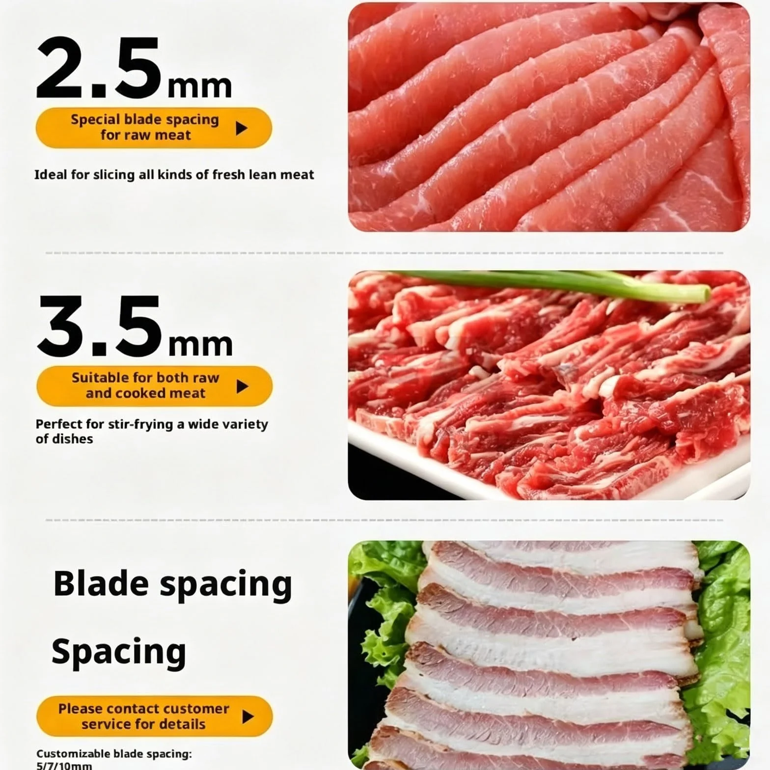 Maszyna do krojenia mięsa, krajalnica 850 W do kuchni restauracyjnej, krajalnica do mięsa ze stali nierdzewnej, wydajna 150 kg/h do przygotowania jagnięcego kurczaka wołowego