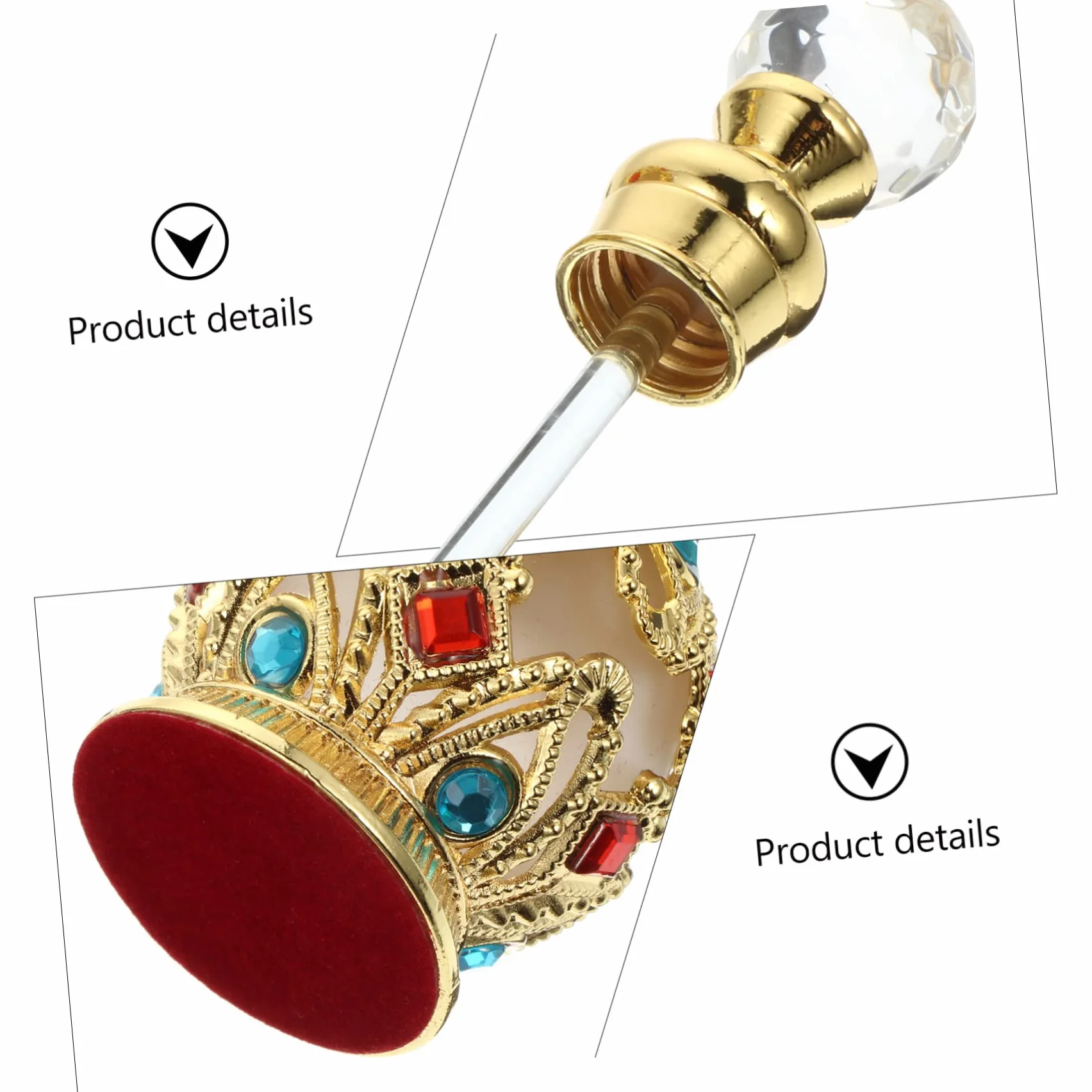 Mipcase Elegancki Złoty Flakon Perfum Pusty Szklany Wkład Diamentowy Do Ponownego Napełnienia