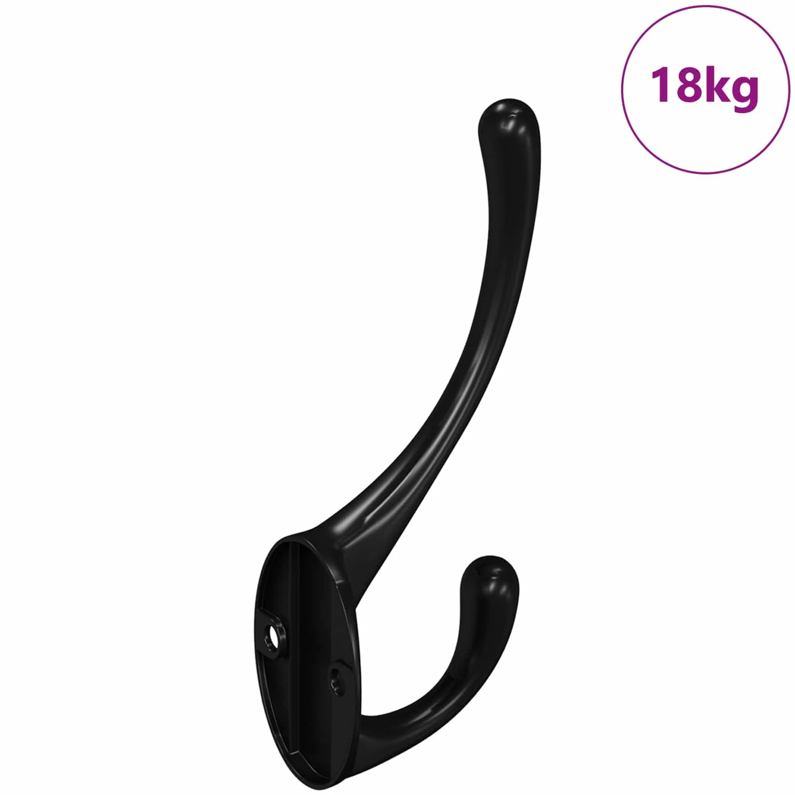 Wieszaki na ubrania ze stopu cynku, czarne, 346 sztuk, 102 x 29 x 47 mm, kompaktowe, wytrzymałe, do montażu i renowacji w biurze i przy wejściu