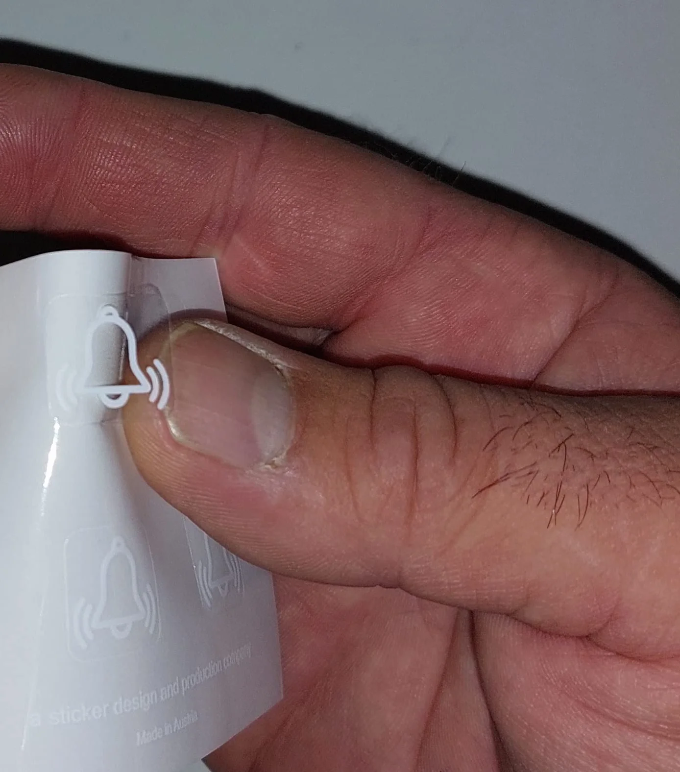 6 sztuk naklejek na przełącznik dzwonki naklejki białe jako symbol dzwonka (RP19/1) (14 mm)