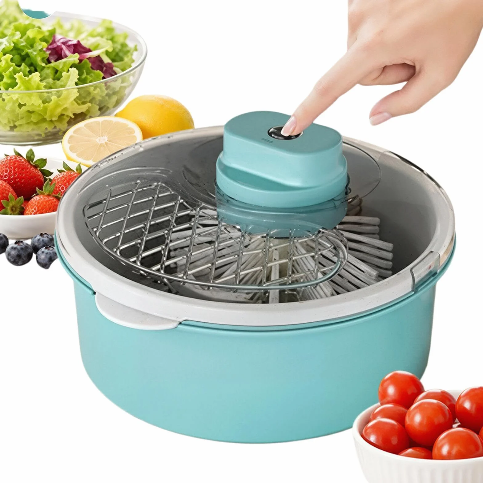 Wirówka czyszcząca owoce Przenośna Miska Do Płukania Jagód I Innych | Myjka Do Owoców I Warzyw Na Sałatki Jagody Truskawki Wiśnie Winogrona Do Domu Na Kemping Oraz
