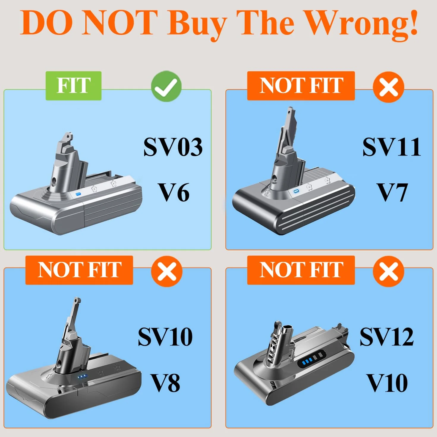 Akumulator zamienny do Dyson V6 kompatybilny z V6 Fluffy Animal Absolute Motorhead Trigger SV03 SV04 SV05 SV06 SV07 SV09 DC58 DC59 DC61 DC62 DC72 DC74 HH08