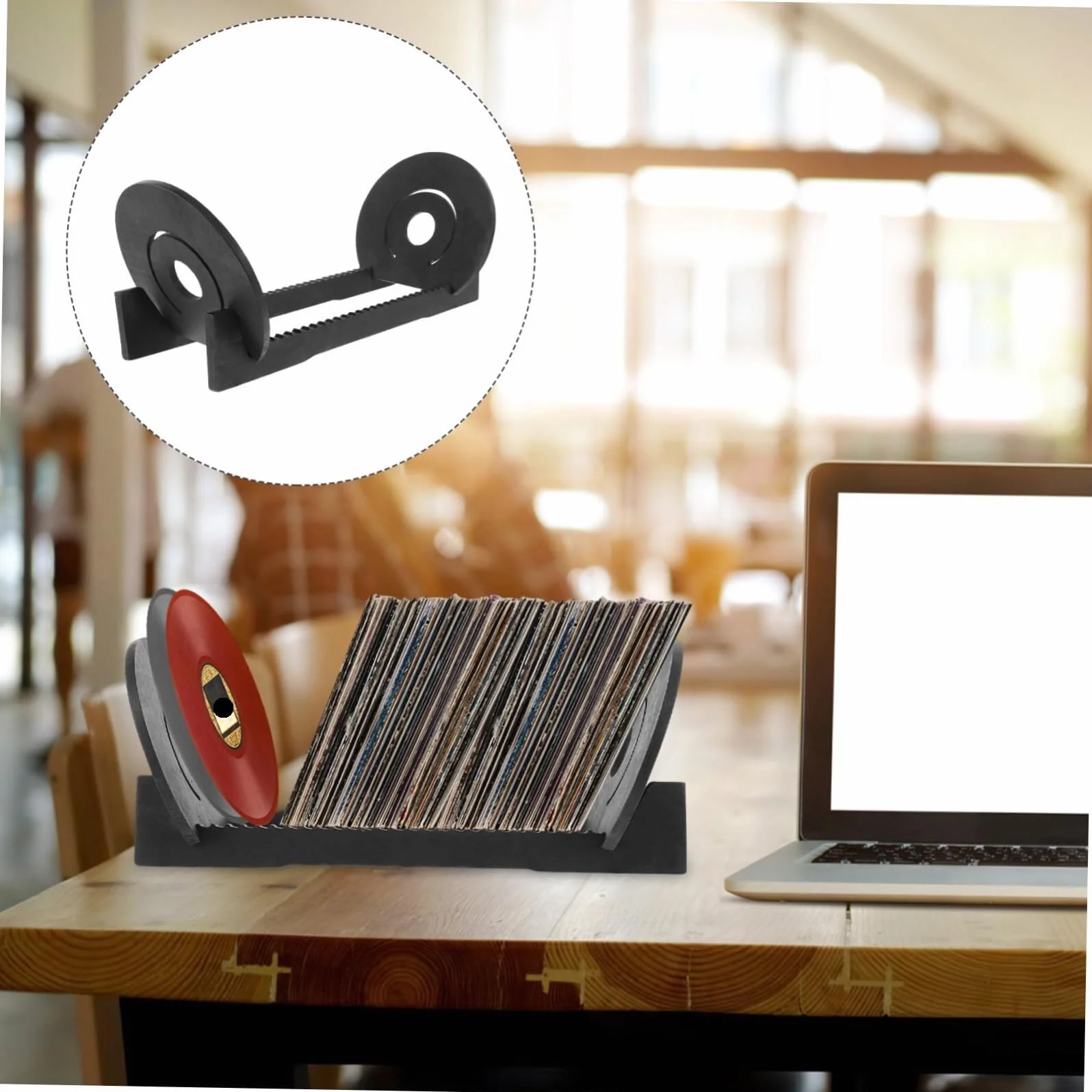 Regał na winyl Stojak Do Przechowywania Płyt CD Uchwyt Na Płyty Winylowe Ekspozycyjny Albumy Organizer Biurko Kolekcja Winylowych przechowywanie i ekspozycja