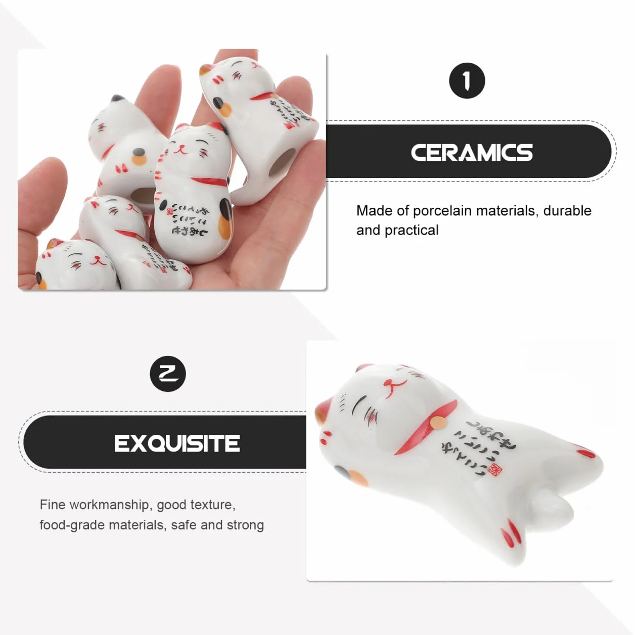 5 Szt. 5 Reszta Sztućców Łyżka Widelec Podstawka Pod Nóż Stojak Na Pałeczki Ceramiczne Podstawki Pod Pałeczki Widelec Reszta Zwierząt Japoński Stojak Pałeczki Dziewczyna Metal