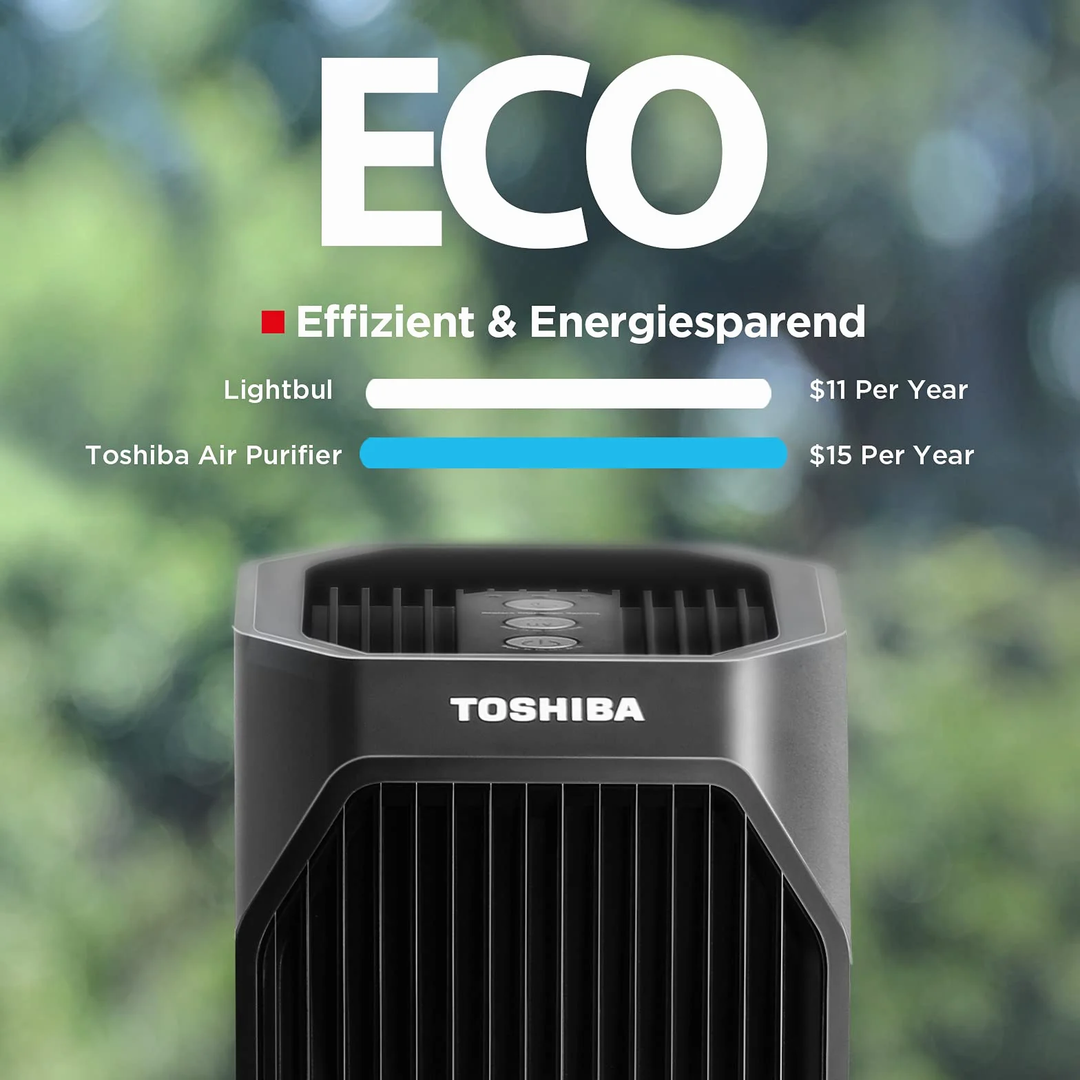 Toshiba True Hepa Oczyszczacz Powietrza, Czarny, 228 m³/h