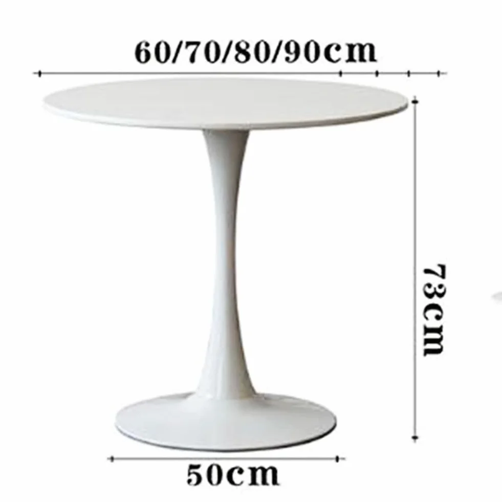 Nowoczesny okrągły stół jadalny 50/60/70/80/90 cm biały MDF Top Design cokół mały stół kuchenny i jadalnia stylowe meble do salonu