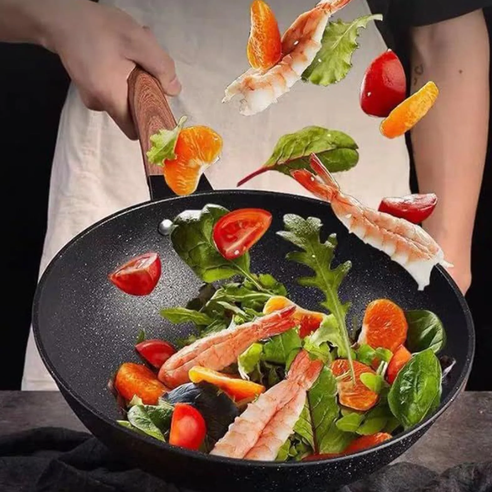 Patelnia Stir Fry Sauté Obsmażanie Pieczenie Ryba Naleśnik | i Kempingowe Z Parowarem Patelnie i Ryby Gotowanie Gadżety Kuchenne Kemping