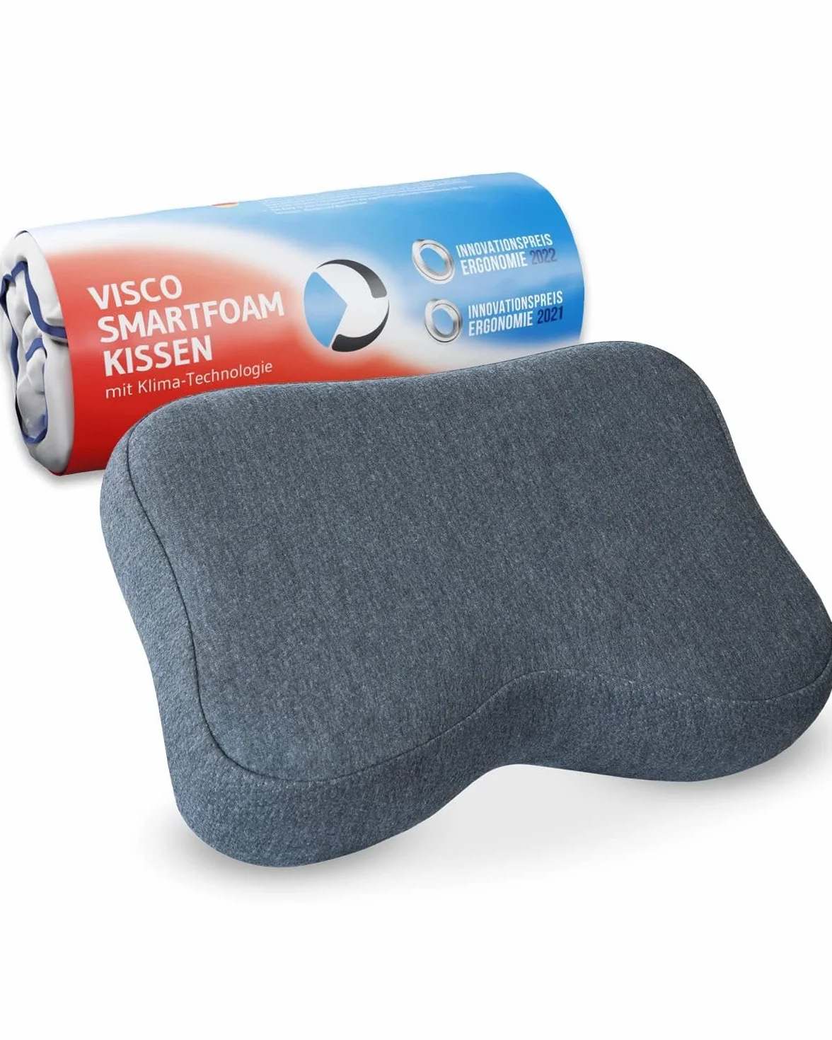 Poduszka na szyję Quickdry Recovery | Ergonomiczna poduszka z pamięcią kształtu z bambusowym węglem aktywnym, do spania z boku lub z tyłu, szybkoschnąca poszewka na poduszkę termoregulacyjną