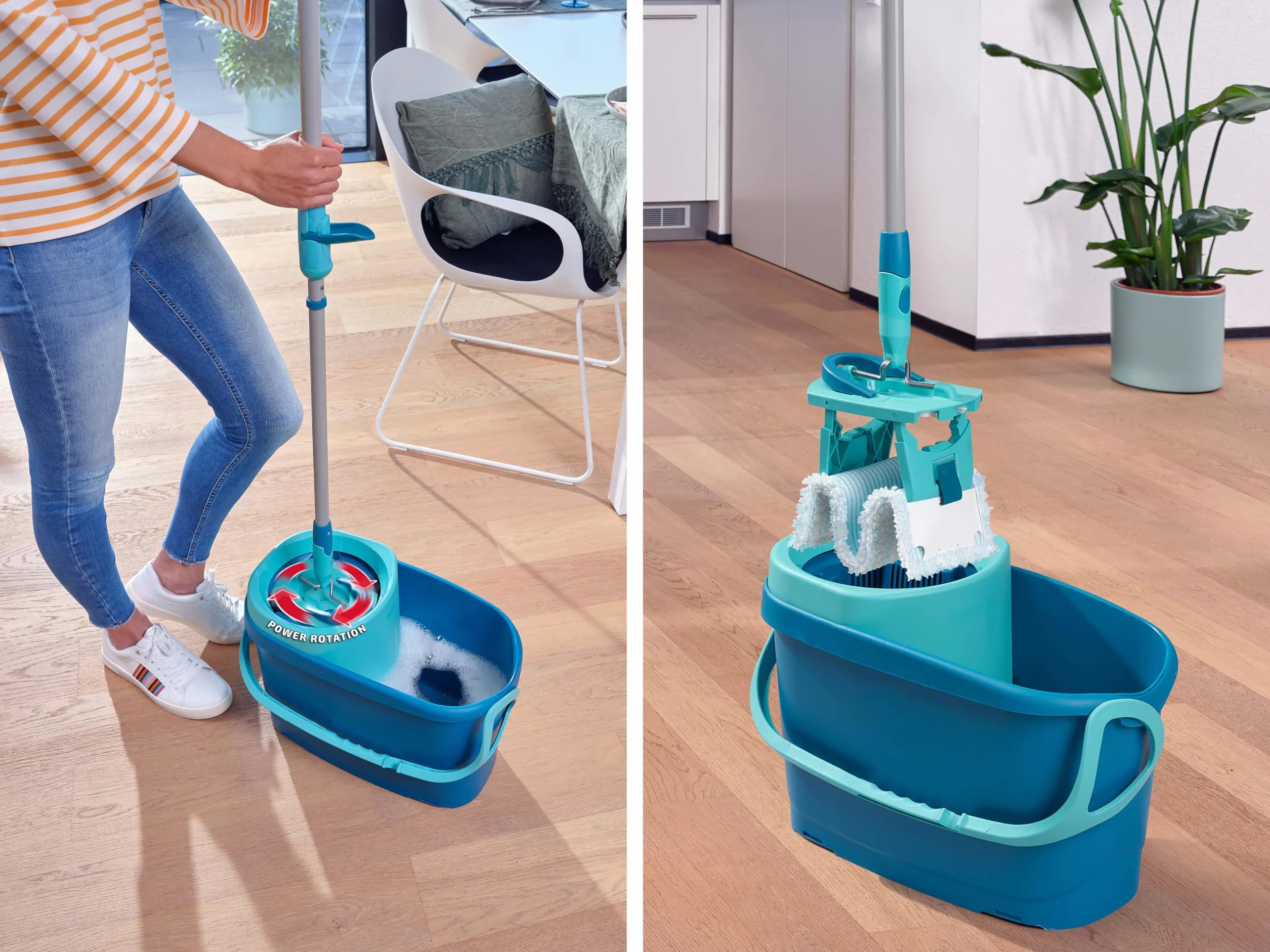 Leifheit Zestaw Clean Twist M Ergo (Micro Duo) + SUPERDUSTER M