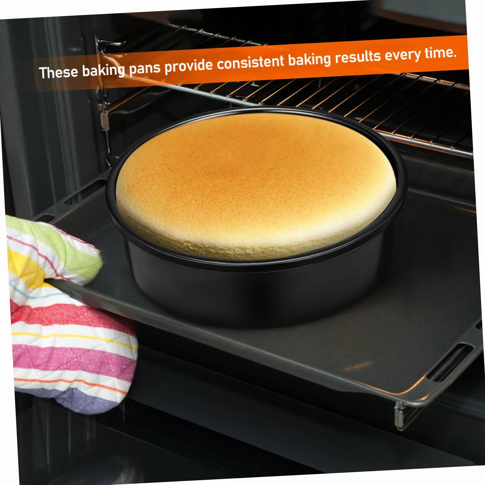 3kawałki Okrągłych Form Do Ciasta Nonstick z Papierem Parchment Głębokie Pojemniki Do Piekarnika Dla Domowych Piekarzy i Cukierników Wypieków i Deserów