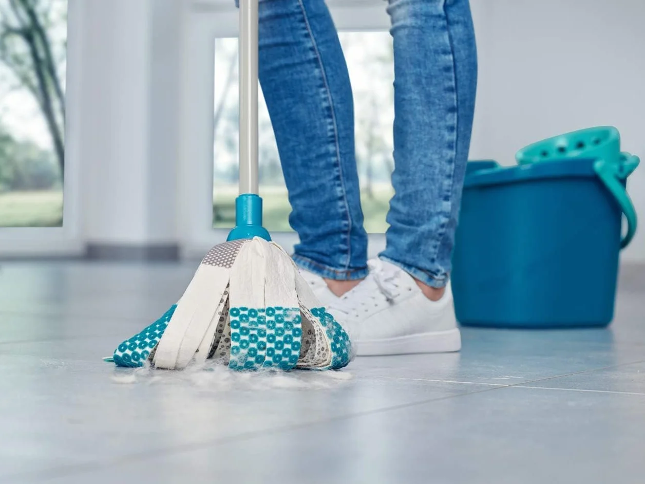 Leifheit Zapasowa głowica Power Mop 3 w 1, specjalna wiskoza i mikrofibra do uporczywych plam na płytkach i podłogach kamiennych, chłonna wiskoza, wysokie wchłanianie brudu dzięki mikrowłókien